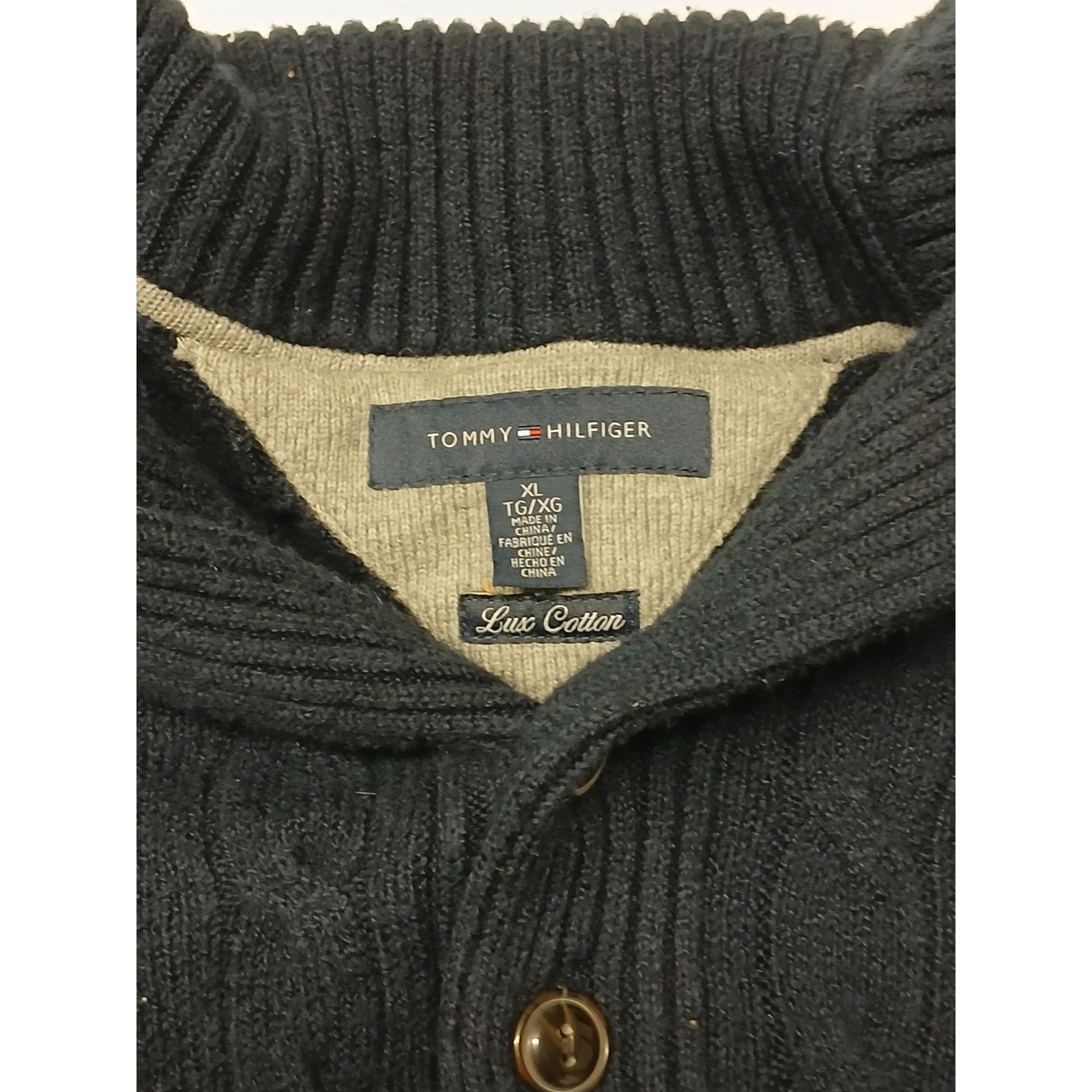 Tommy Hilfiger Tommy Hilfiger (XL) Lux Cotton Blue Zip Pull Over Sweatshirt Size US XL / EU 56 / 4 - 4 Thumbnail