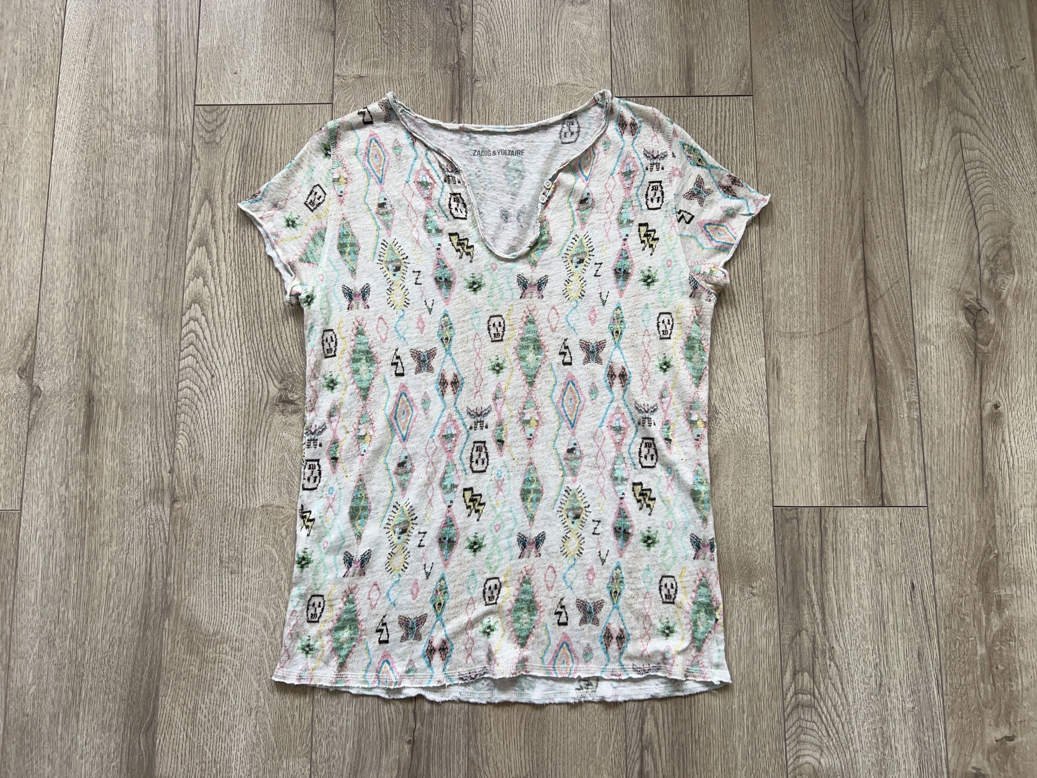 Designer × Zadig & Voltaire Womens Tunisien Kilim Linen Tank Top Sleeveless Shirt Size S / US 4 / IT 40 - 1 Thumbnail