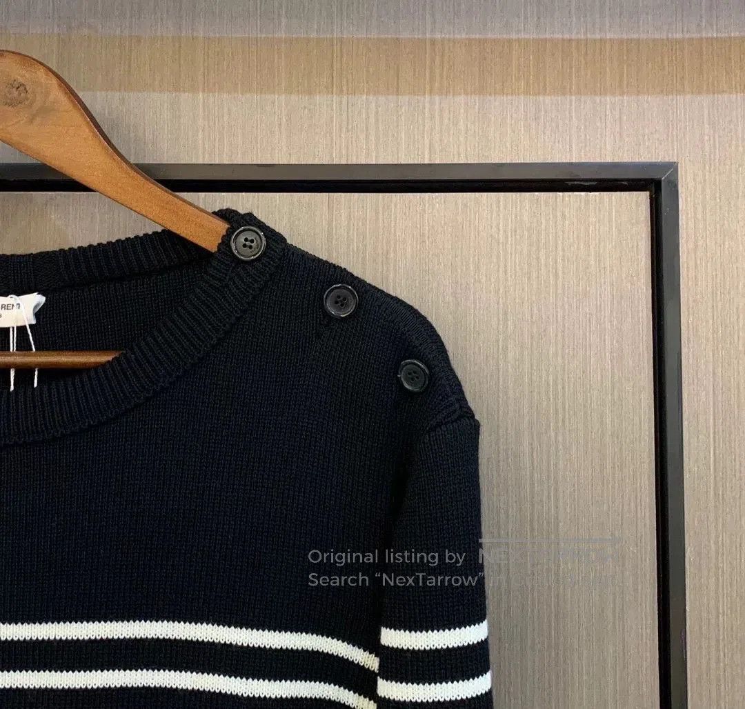 Saint Laurent Paris Saint Laurent Men's Striped Sweater. Size US L / EU 52-54 / 3 - 6 Thumbnail