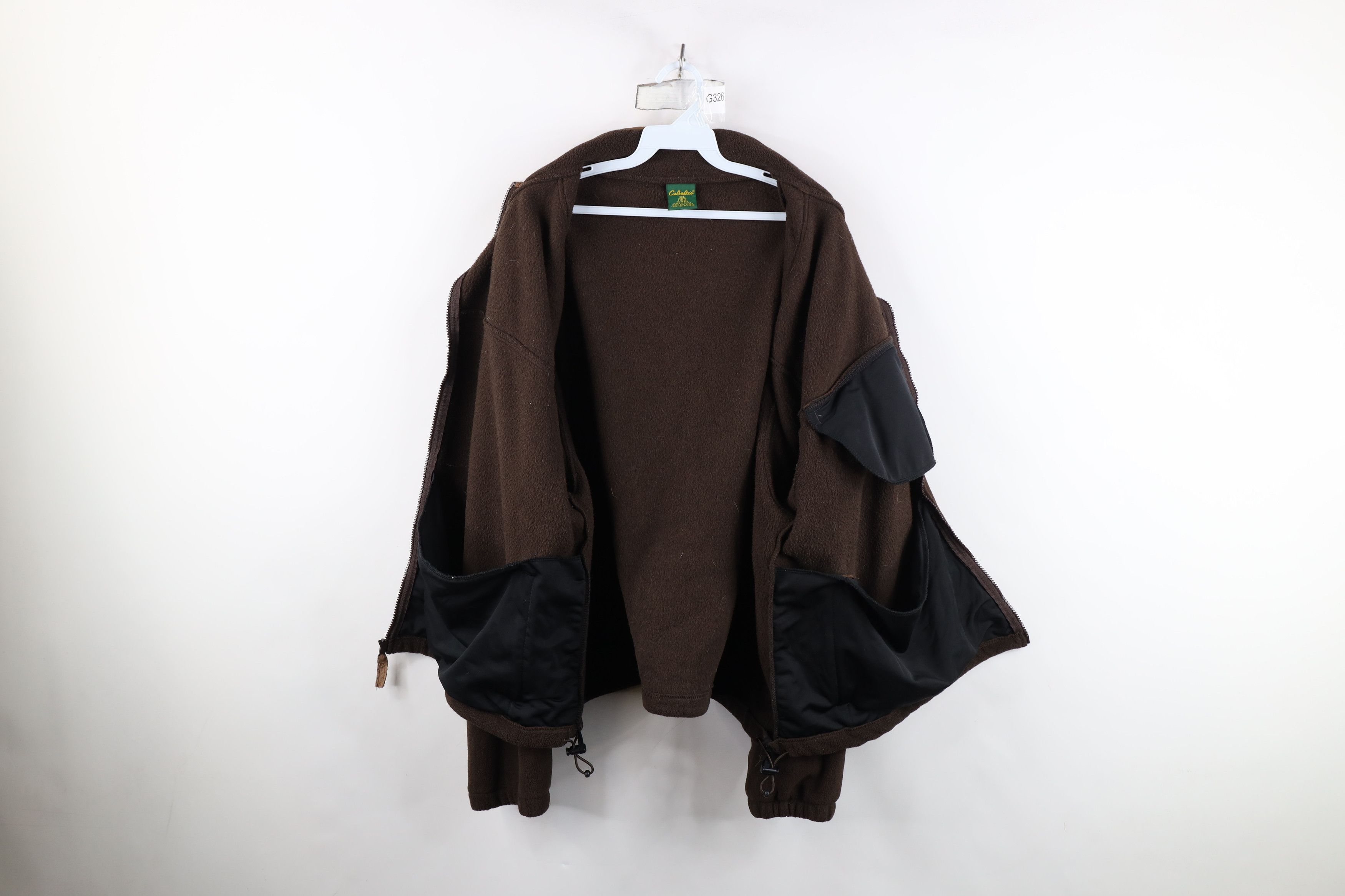 Cabelas Vintage 90s Cabelas Suede Leather Trim Zip Fleece Jacket Size US XXL / EU 58 / 5 - 11 Thumbnail