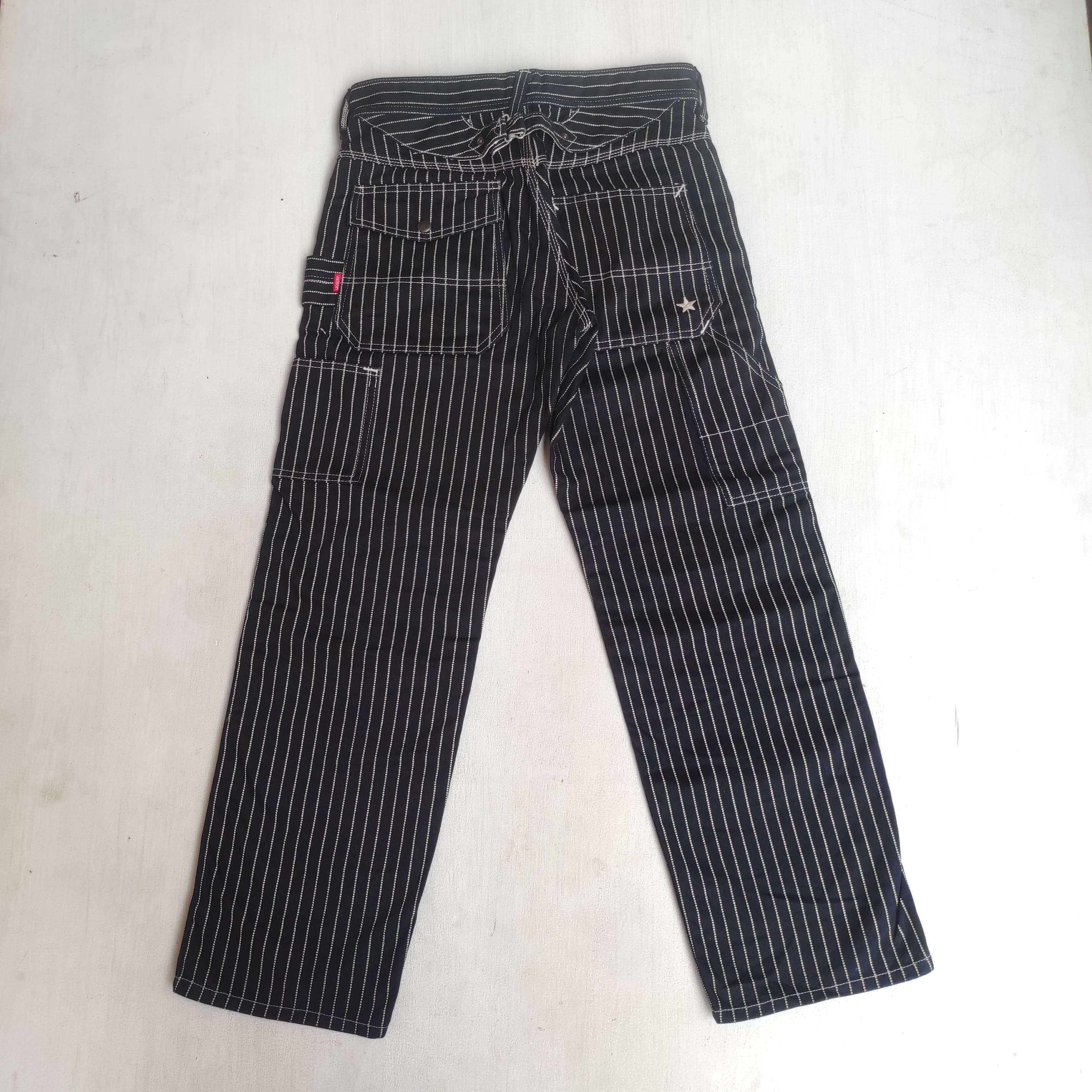 Vanson Leathers Vanson Leather Carpenter Hickory Stripe Pants Size US 30 / EU 46 - 2 Thumbnail