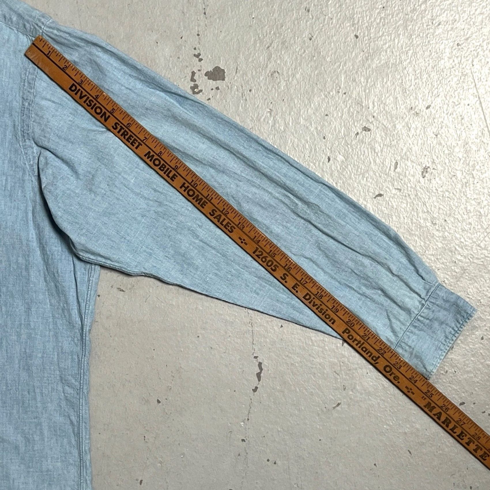 Vintage Vintage Polo Sport Ralph Lauren USA Flag Chambray Work Shirt L Size US L / EU 52-54 / 3 - 6 Thumbnail