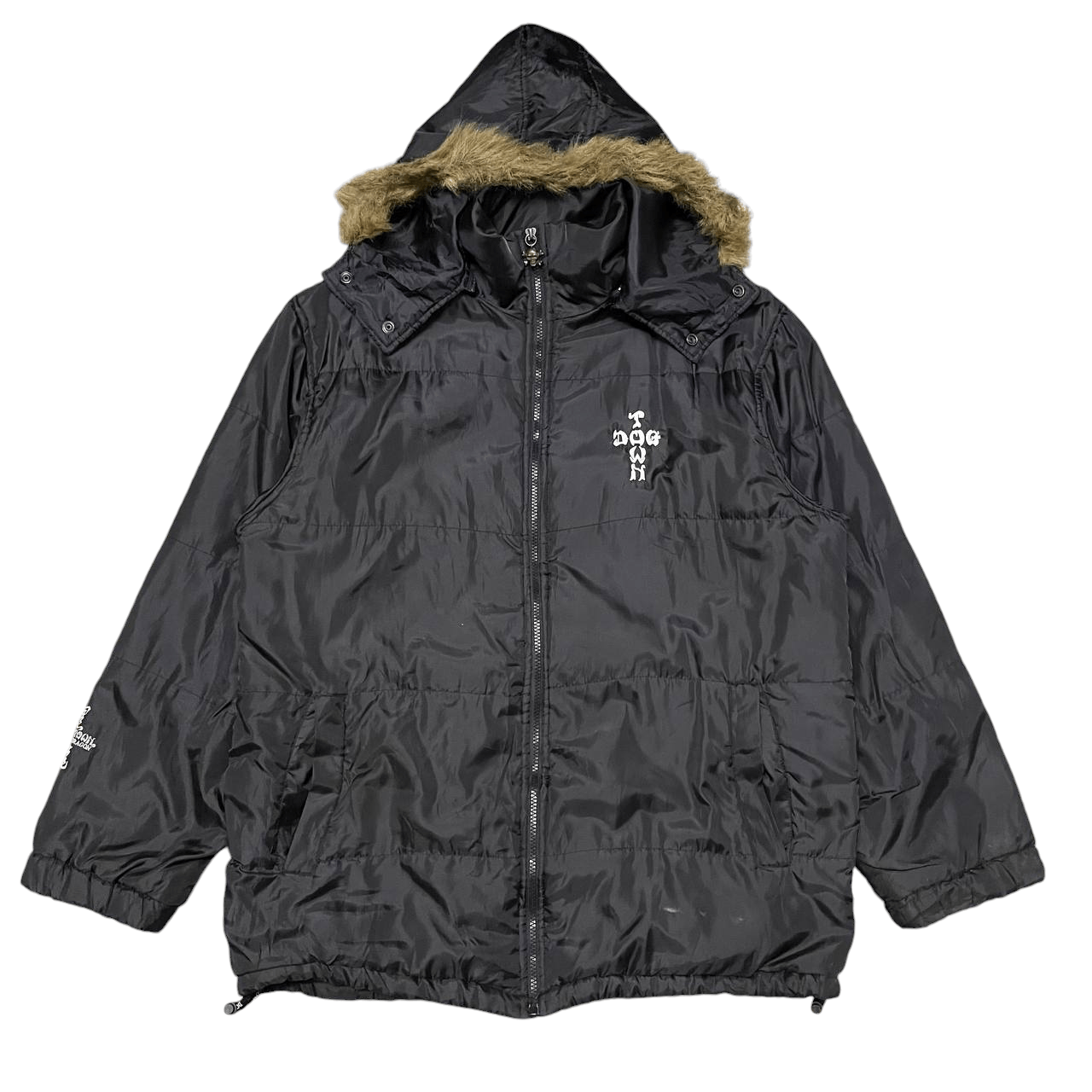 Dogtown Vtg Dogtown Black Dragon Puffer Fur Jacket Detachable Hood Size US L / EU 52-54 / 3 - 1 Thumbnail