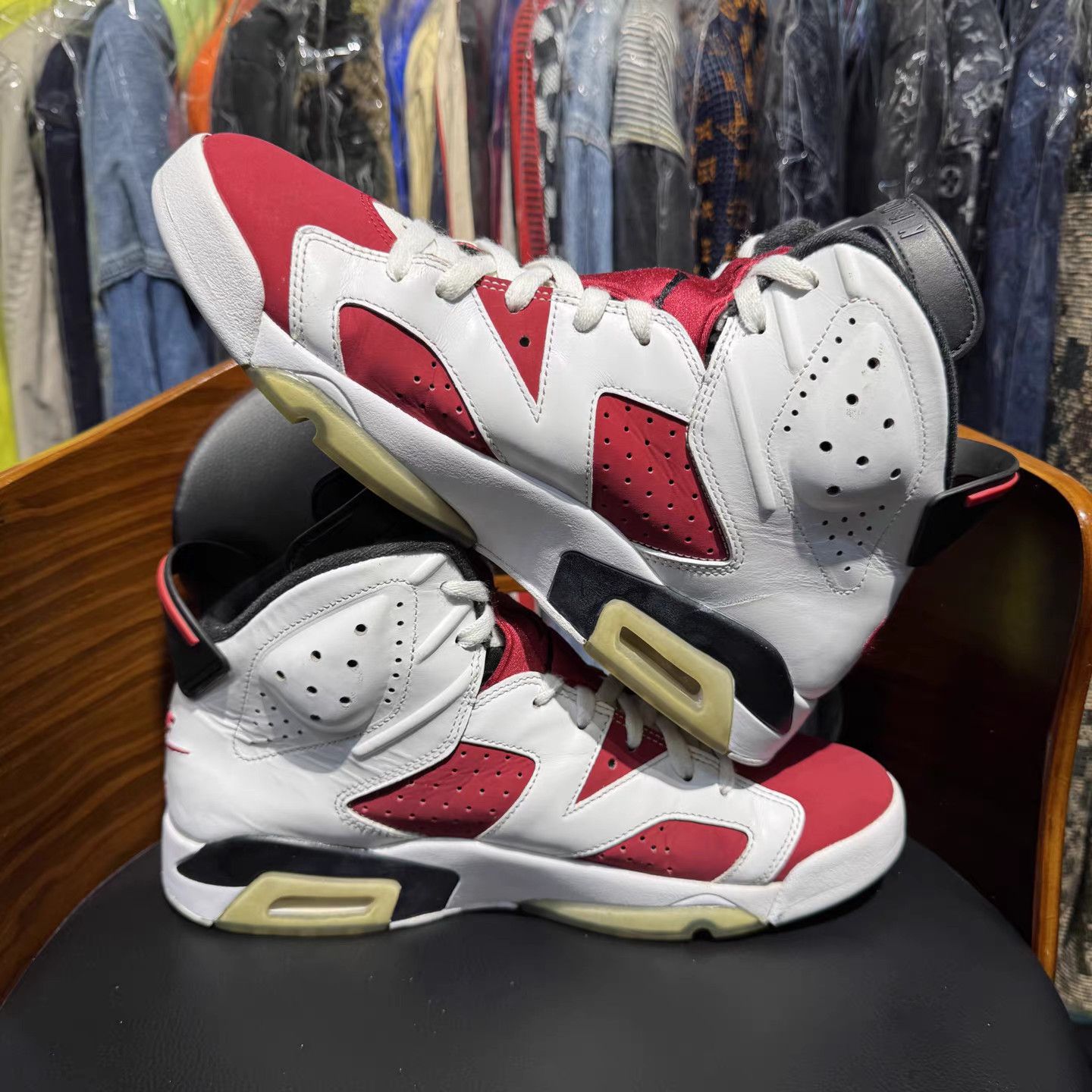 Jordan Brand Air Jordan 6 "Carmine" Basketball Shoes K15 Size US 11.5 / EU 44-45 - 7 Thumbnail