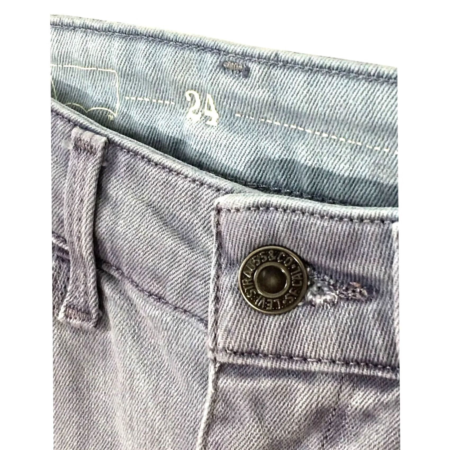 Levi's Levis Jeans Acid Wash Tapered Leg Stretch Womens 24 Retro Grunge Casual Classic Size 42" / US 20 - 3 Thumbnail