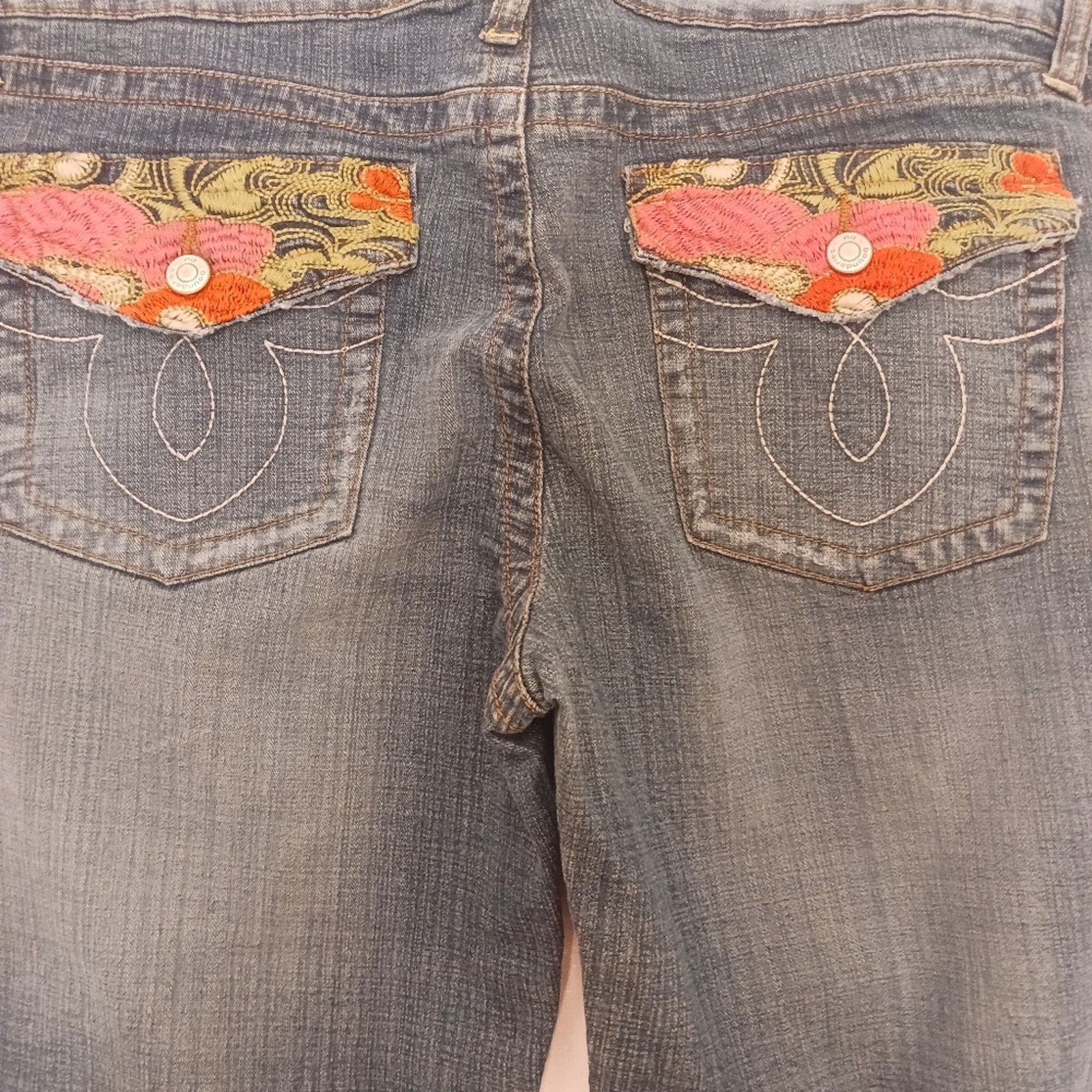 Other No Boundaries Jeans 36 W Blue EMBROIDERED Flare Boho Cottage Size 36" / US 14 / IT 50 - 5 Thumbnail