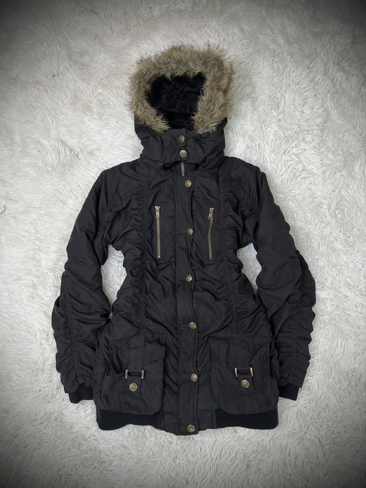 Japanese Brand 💥rare💥 MATERIAL BLUE HIS. fur vkei LGB GOA jacket Size US M / EU 48-50 / 2 - 1 Thumbnail