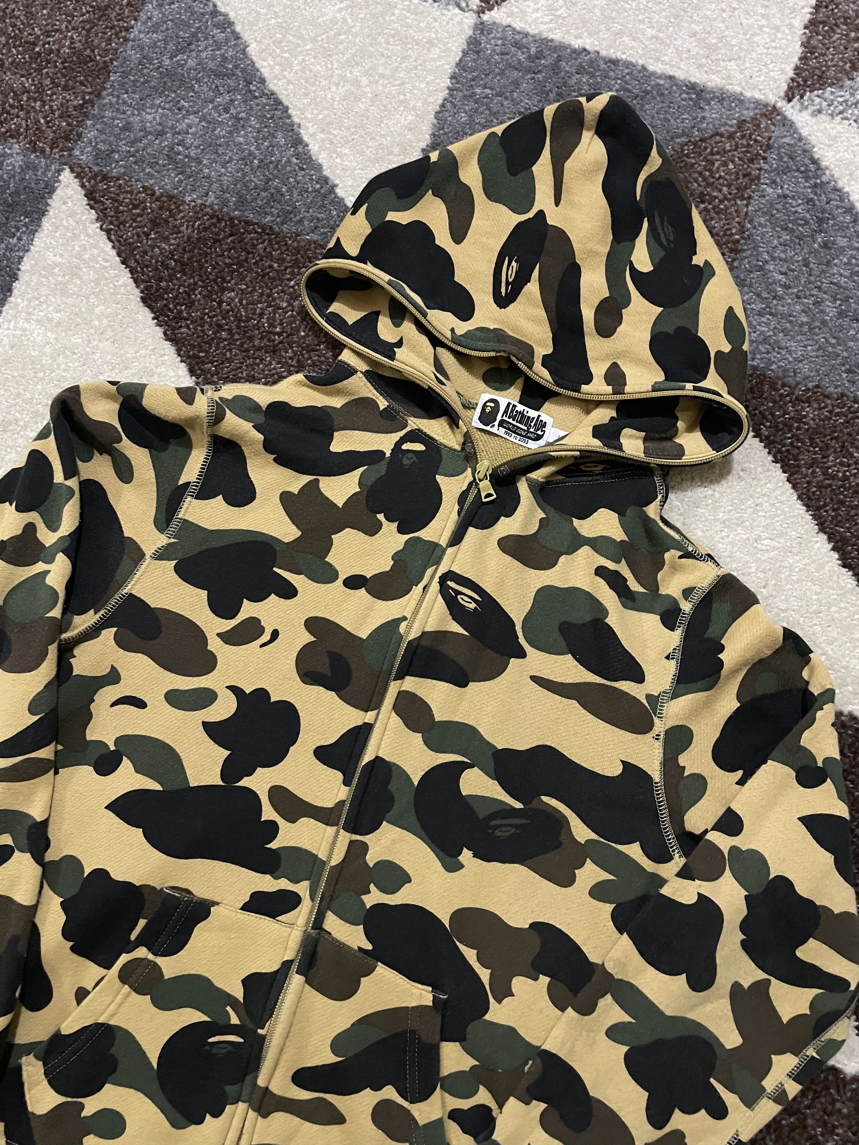 Bape Bape 1st Camo Yellow Full zip Hoodie Size S / US 4 / IT 40 - 2 Thumbnail