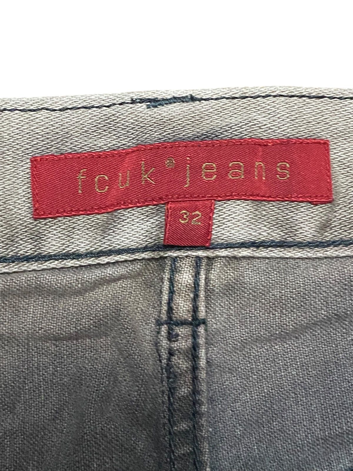 FCUK × French Connection Y2K Fuck Corduroy x Half Jeans Distressed Baggy Jeans Size US 32 / EU 48 - 13 Thumbnail