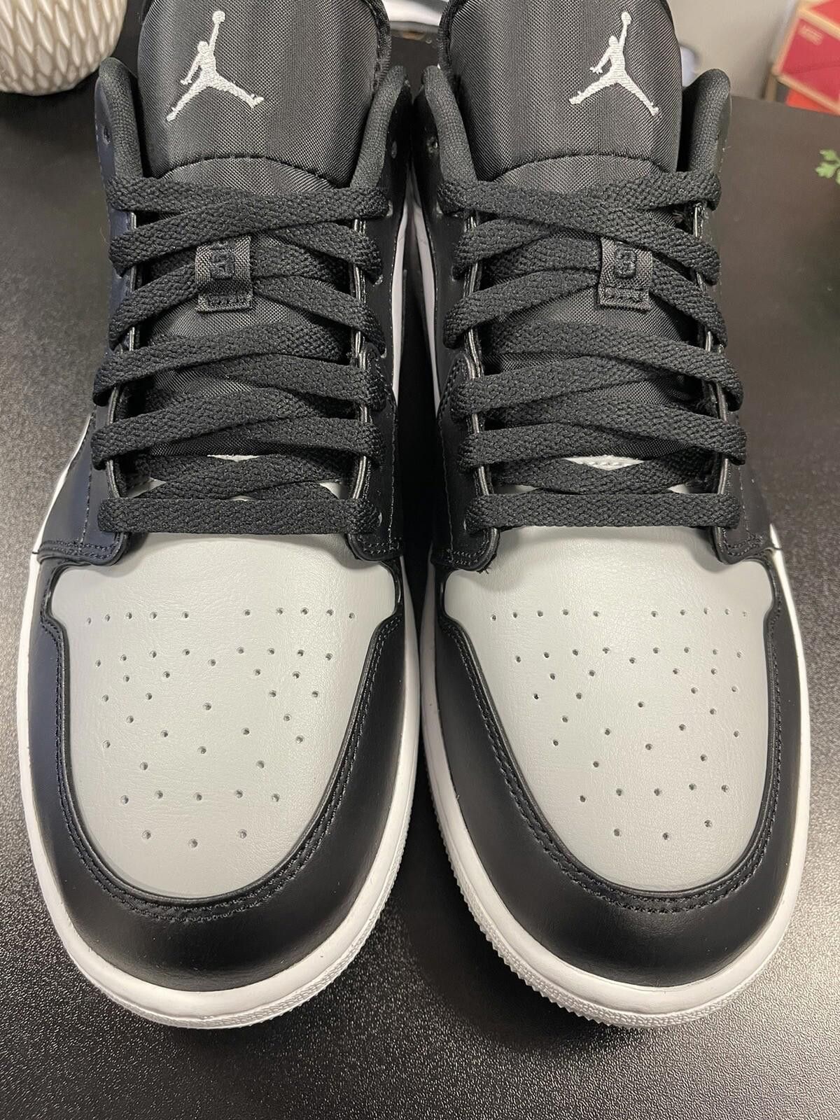 Nike Size 14 - Air Jordan 1 Low Men's LT Smoke Grey/Black-White Size US 14 / EU 47 - 6 Thumbnail