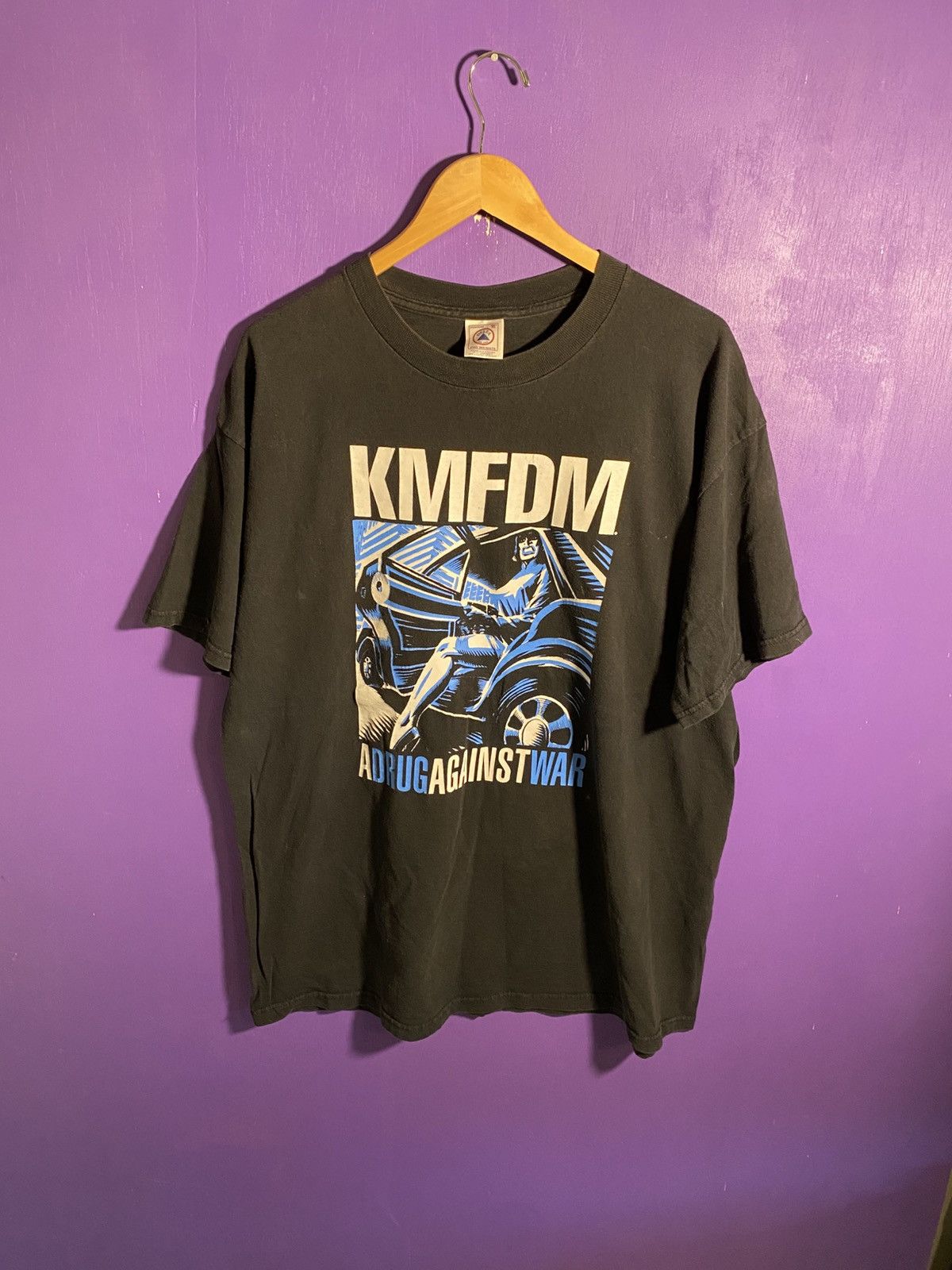 Band Tees Vintage 90s KMFDM a drug against war tour tee Size US XL / EU 56 / 4 - 1 Thumbnail