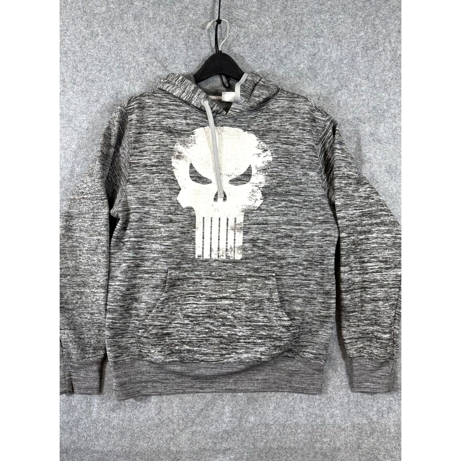 Vintage Marvel Hoodie Mens M 38/40 Heather Gray Fleece The Punisher Skull Graphic Pullover Drawstring Mens Hoodies Hoodie Size US M / EU 48-50 / 2 - 3 Thumbnail