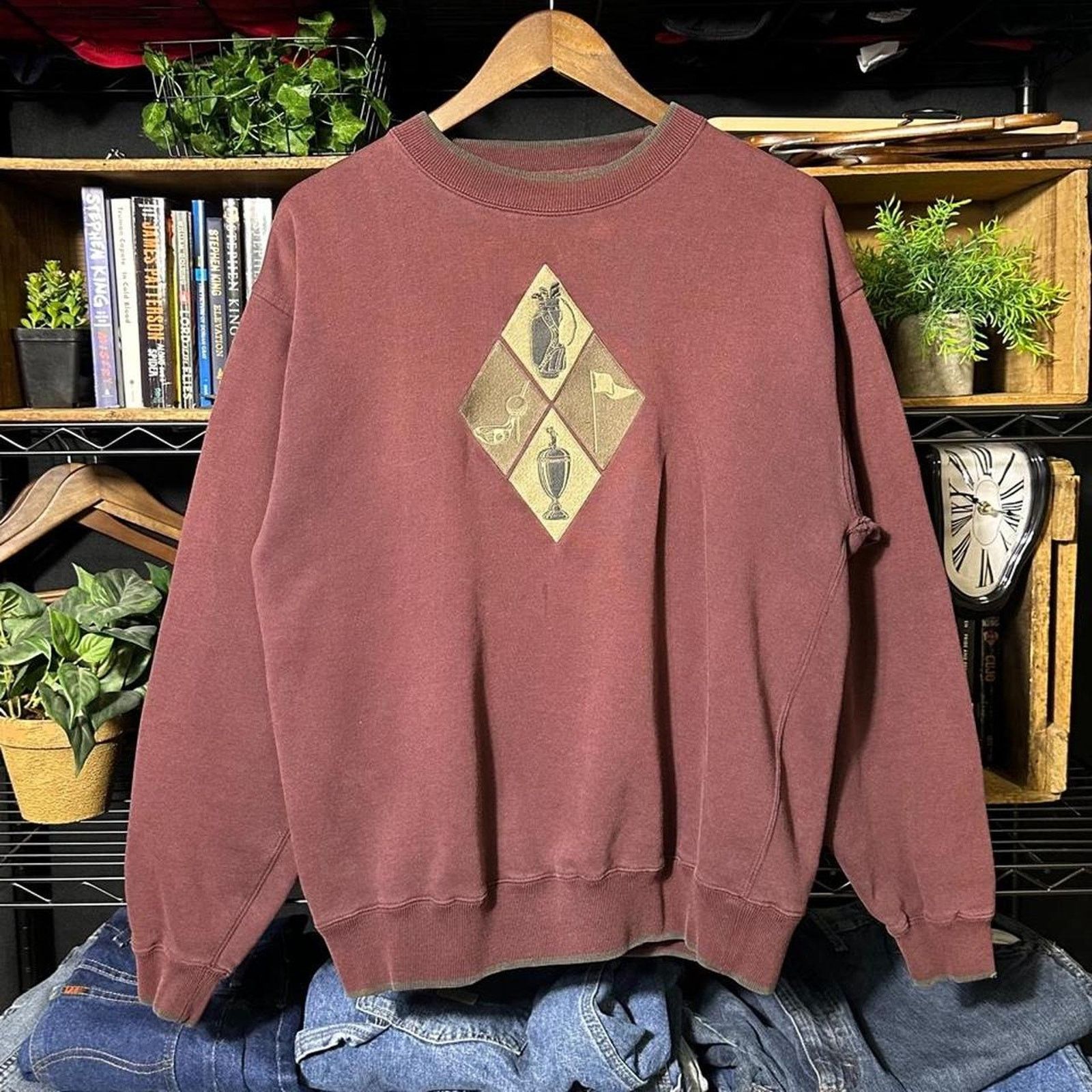 Other Vintage 90s Golf Embroidered Crewneck Mens Large Sweatshirt Size US M / EU 48-50 / 2 - 1 Thumbnail