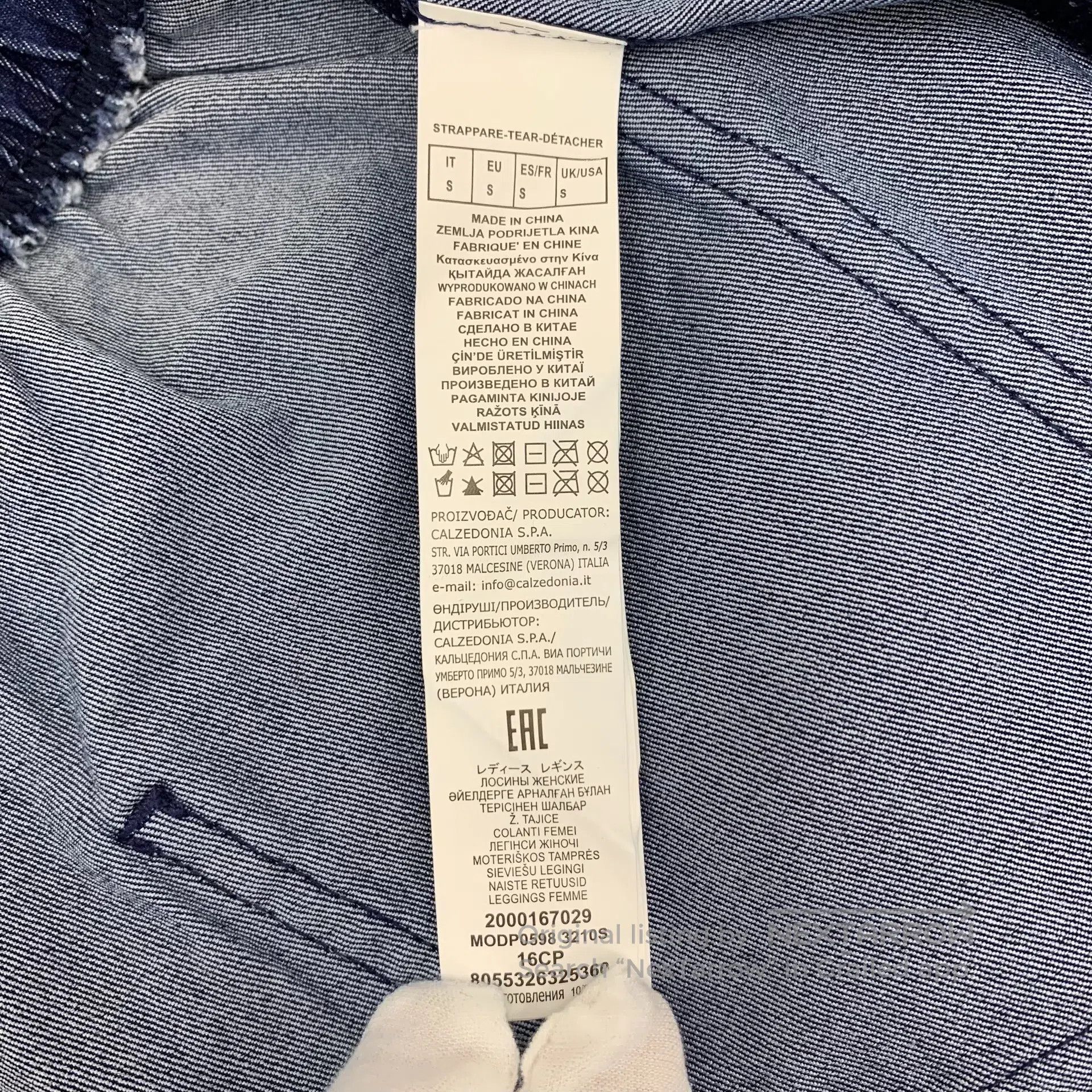Calzedonia CALZEDONIA size S Dark blue denim casual long pants with l Size US 27 - 7 Thumbnail
