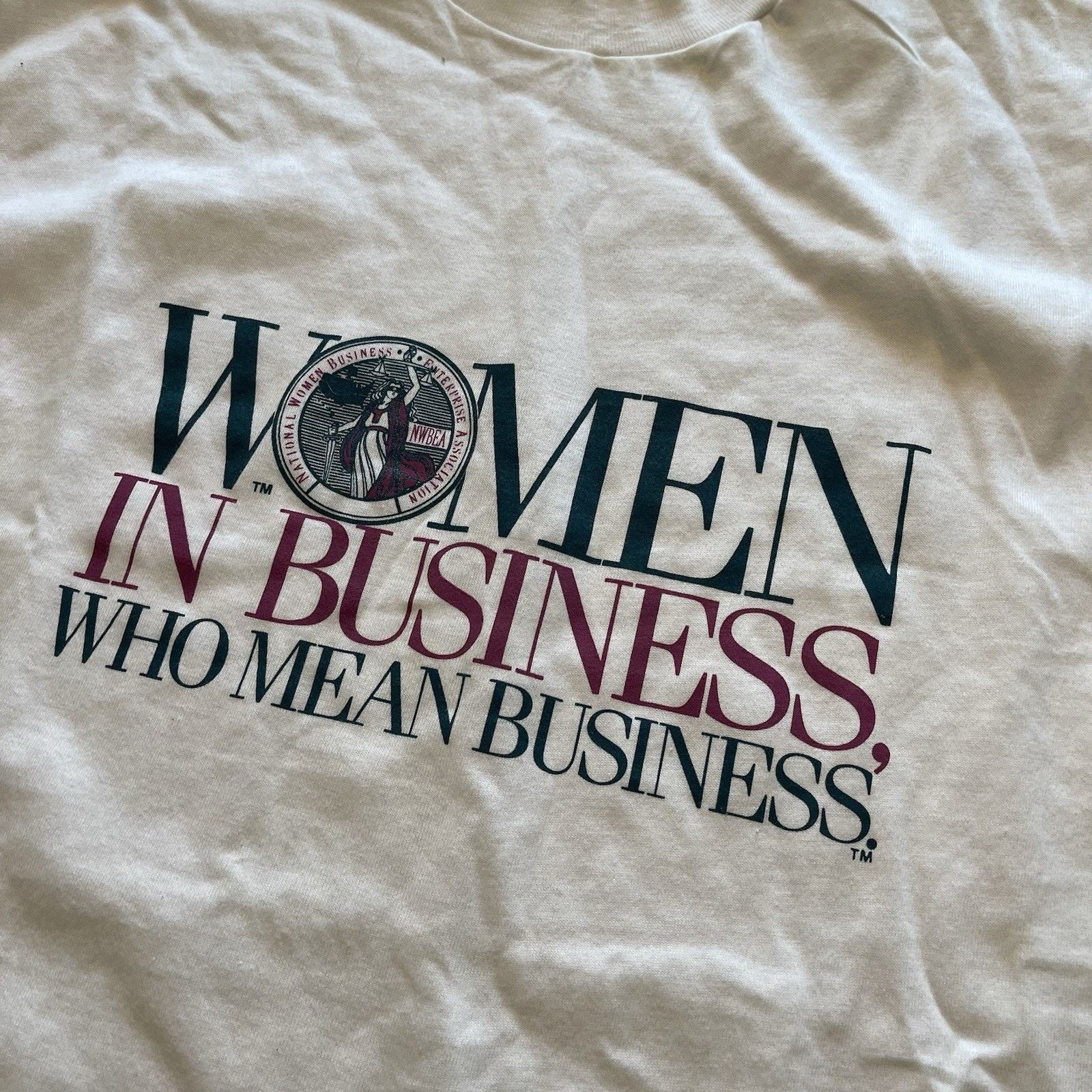 Hanes Vtg 80s Women In Business Empower equal Rights Hanes 5050 2 Size US L / EU 52-54 / 3 - 3 Thumbnail