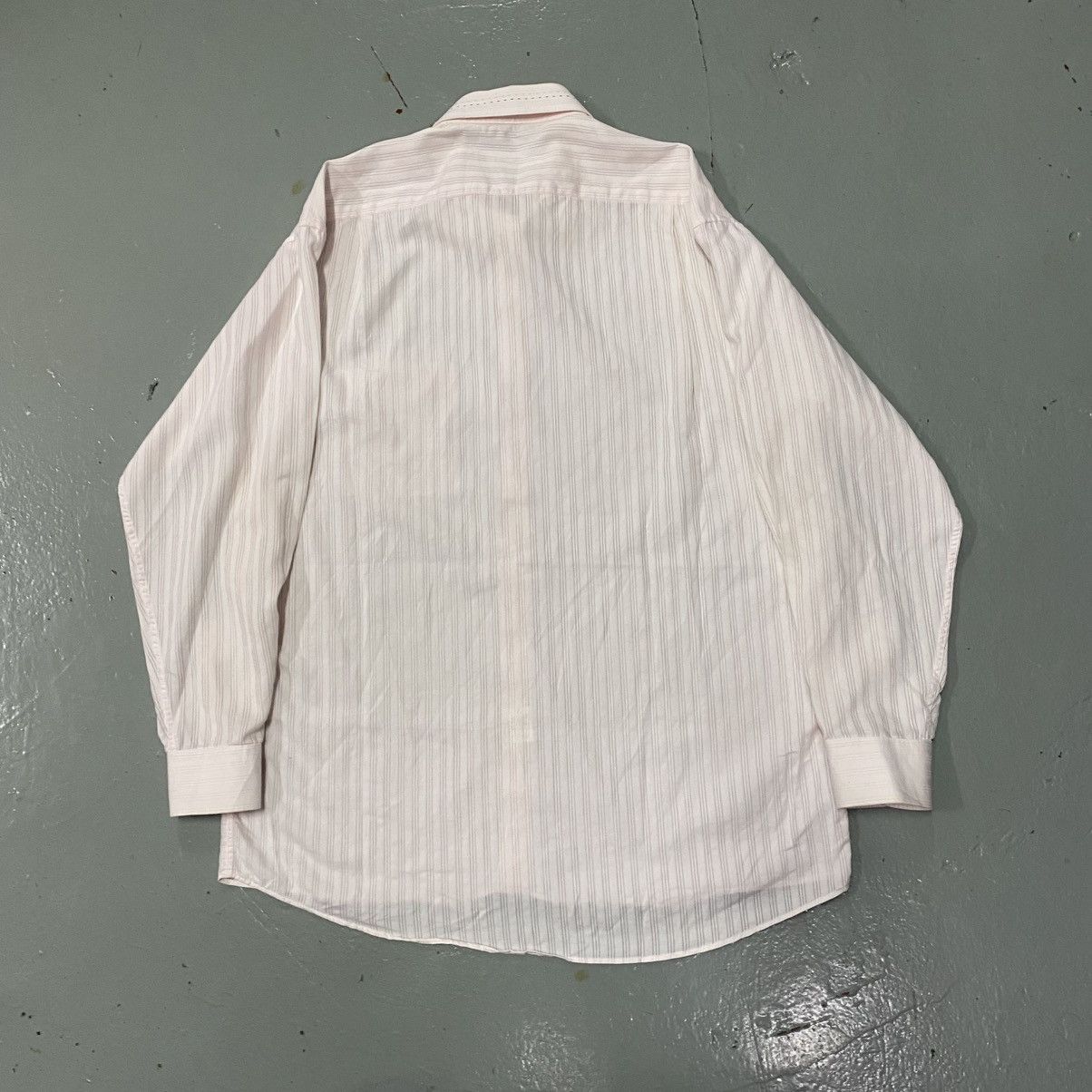 Balenciaga × Vintage Vintage Balenciaga Stripe Shirt Light Pink Tee Size US XL / EU 56 / 4 - 3 Thumbnail