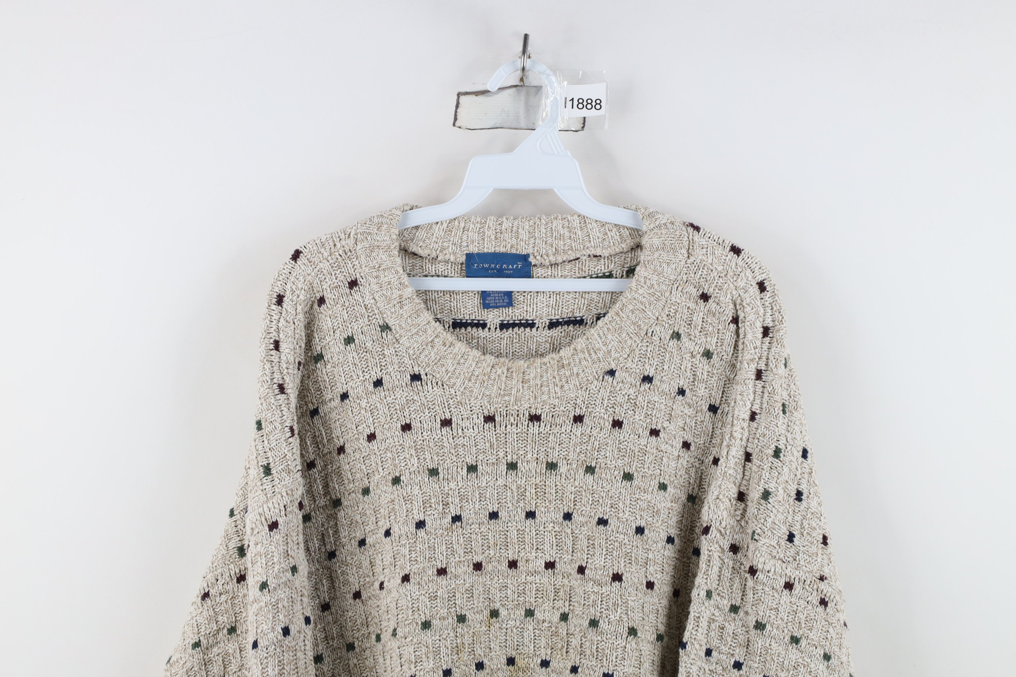 Vintage Vintage 90s Streetwear Rainbow Geometric Knit Sweater USA Size US XL / EU 56 / 4 - 2 Thumbnail