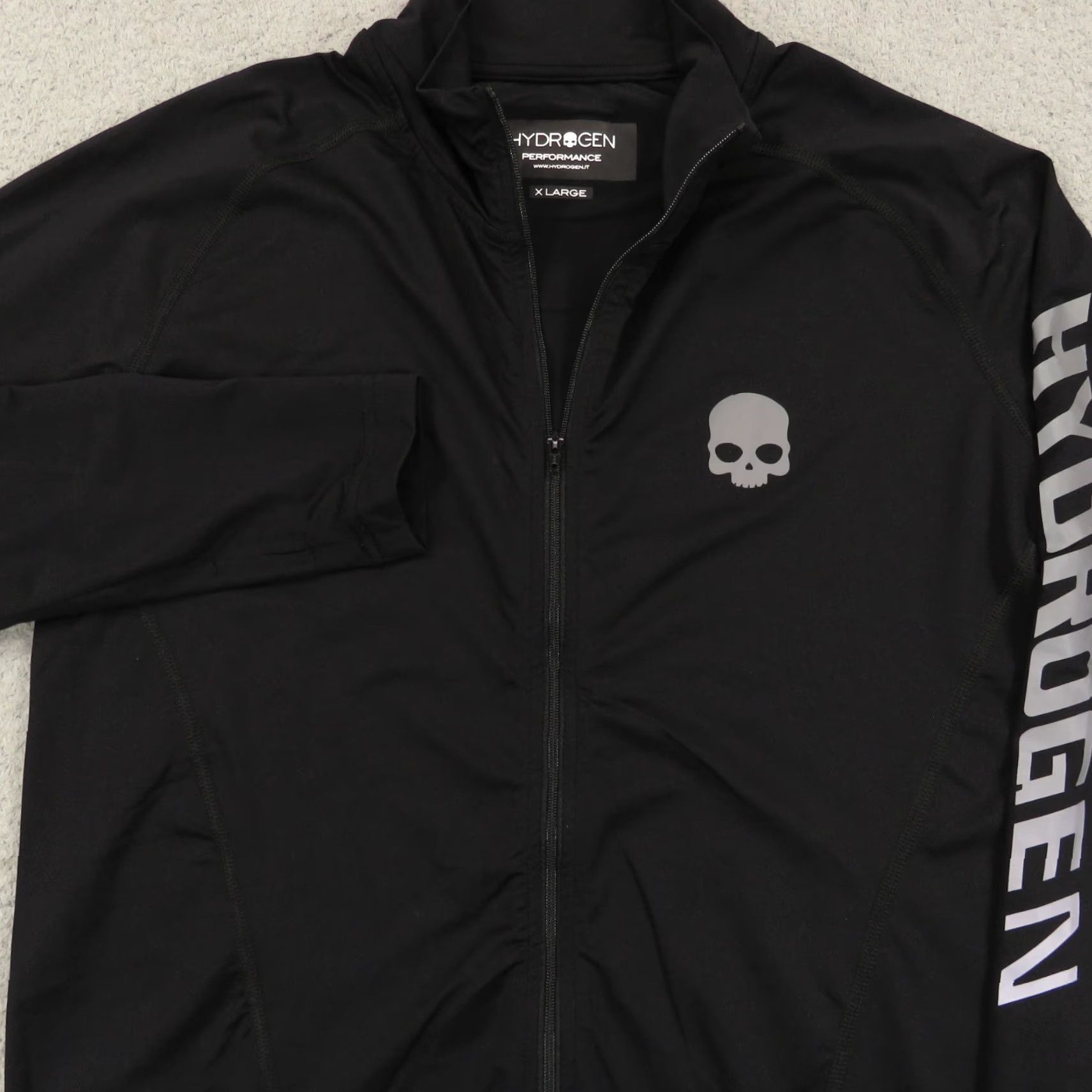 HYDROGEN Hydrogen Tennis Top Women XL Black Full Zip Up Compresion Long Sleeve Shirt Golf Size XL / US 12-14 / IT 48-50 - 2 Thumbnail
