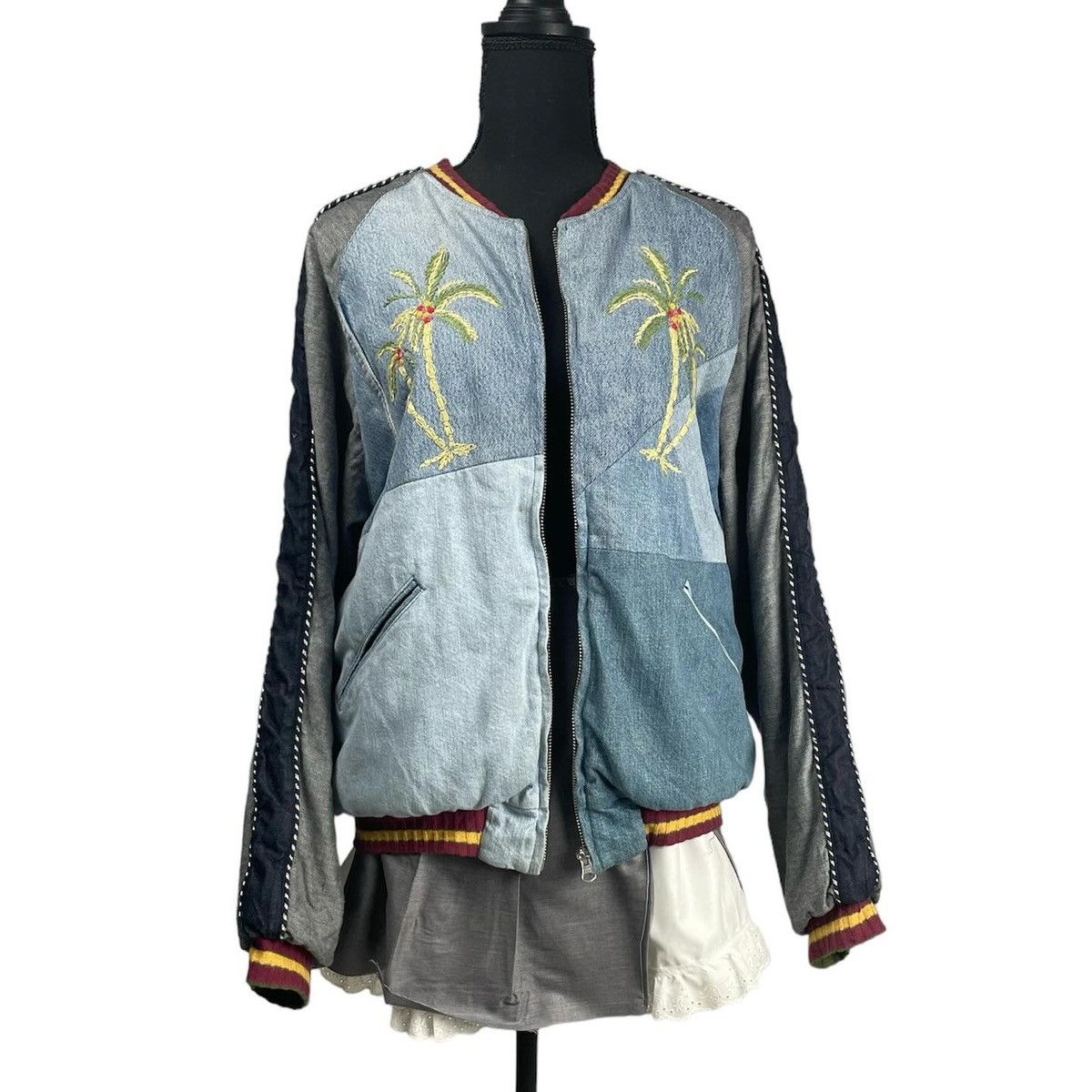 Kapital Kapital SS16 Souvenir Denim Palm Tree Reversible Jacket Size US M / EU 48-50 / 2 - 4 Thumbnail