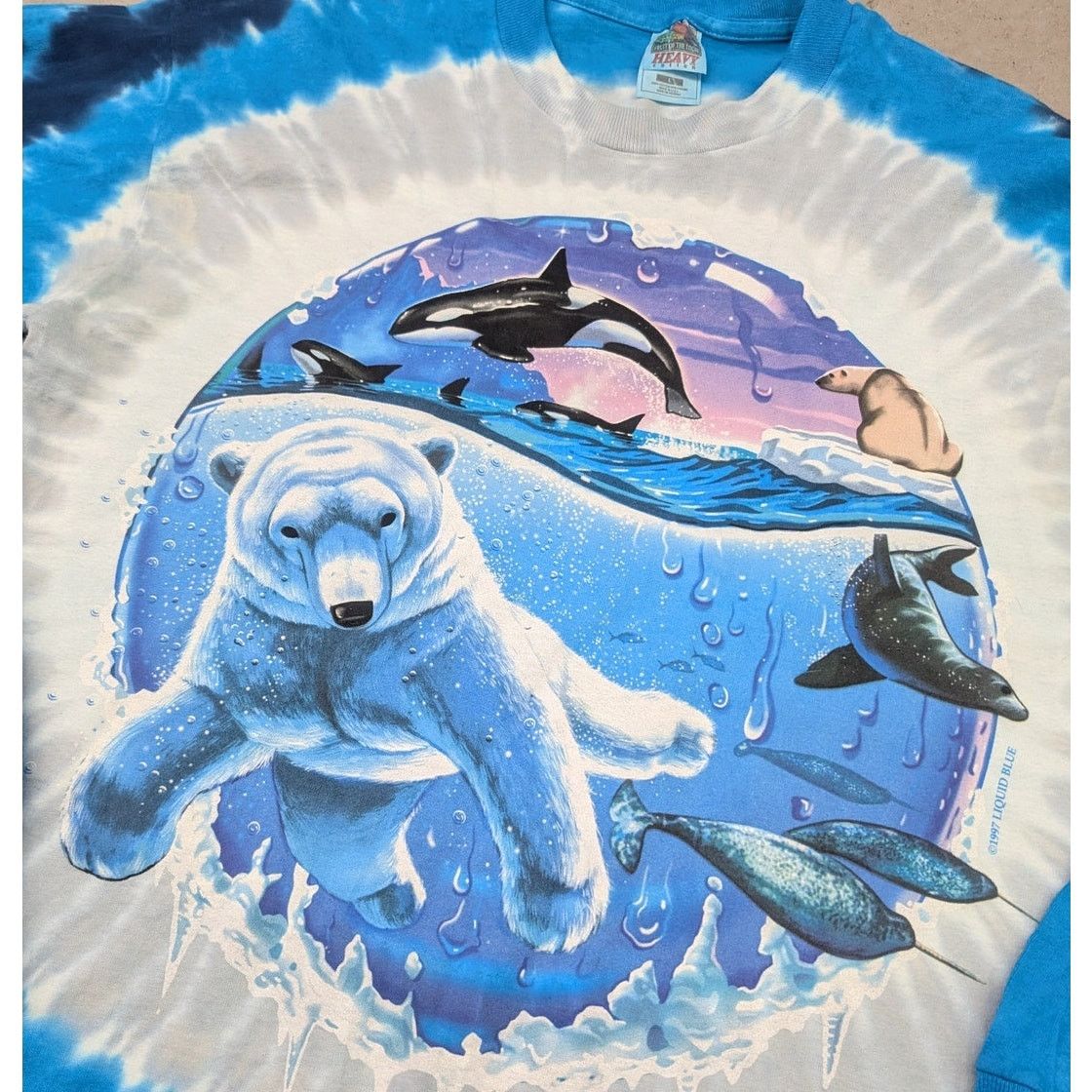 Liquid Blue × Vintage Vintage 1997 Liquid Blue Polar Bear Artic long sleeve shirt Size US L / EU 52-54 / 3 - 2 Thumbnail