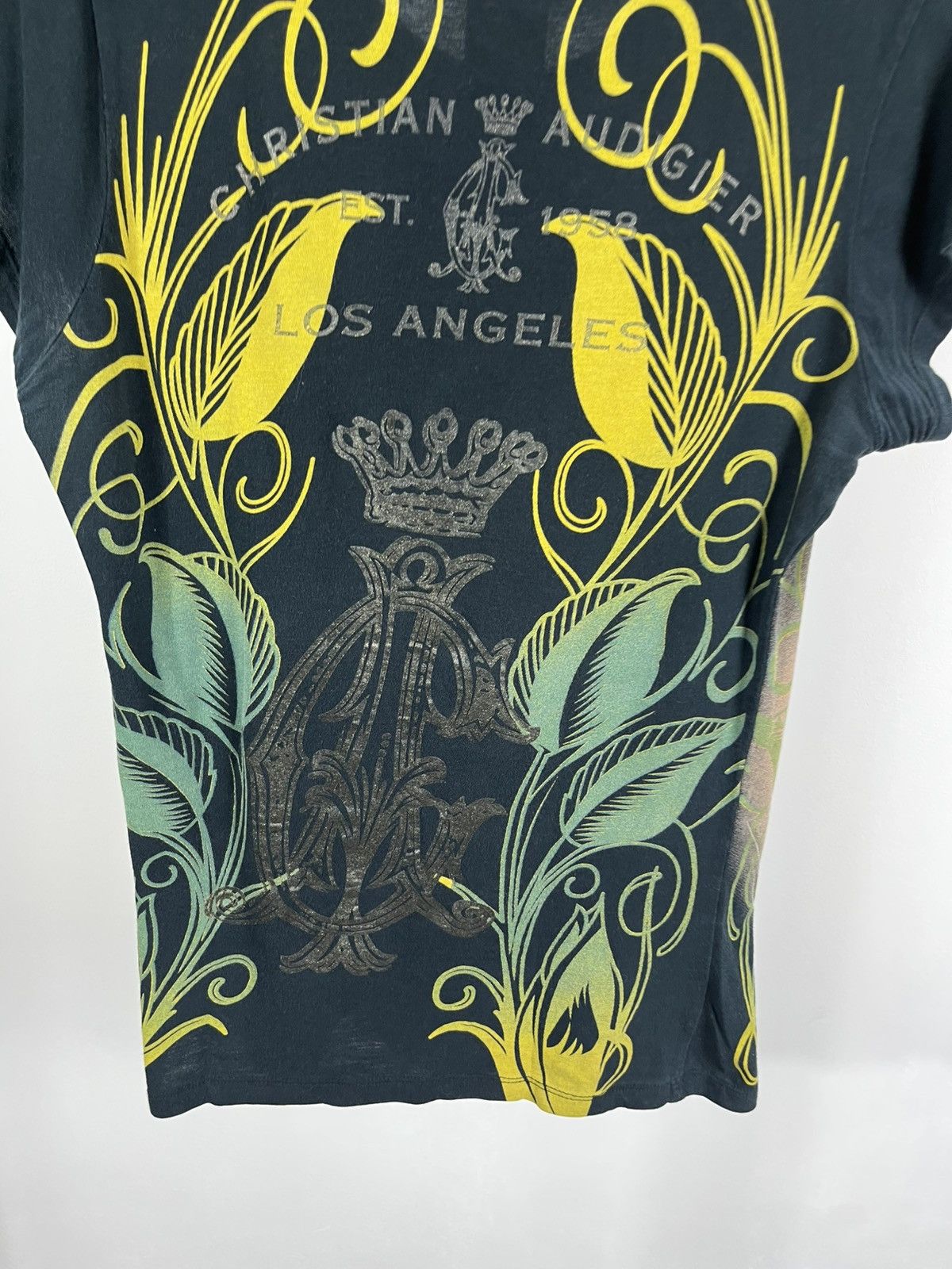 Christian Audigier Vintage Christian Audigier Tattoo Skull Birds Graphic Tee Size M / US 6-8 / IT 42-44 - 12 Thumbnail