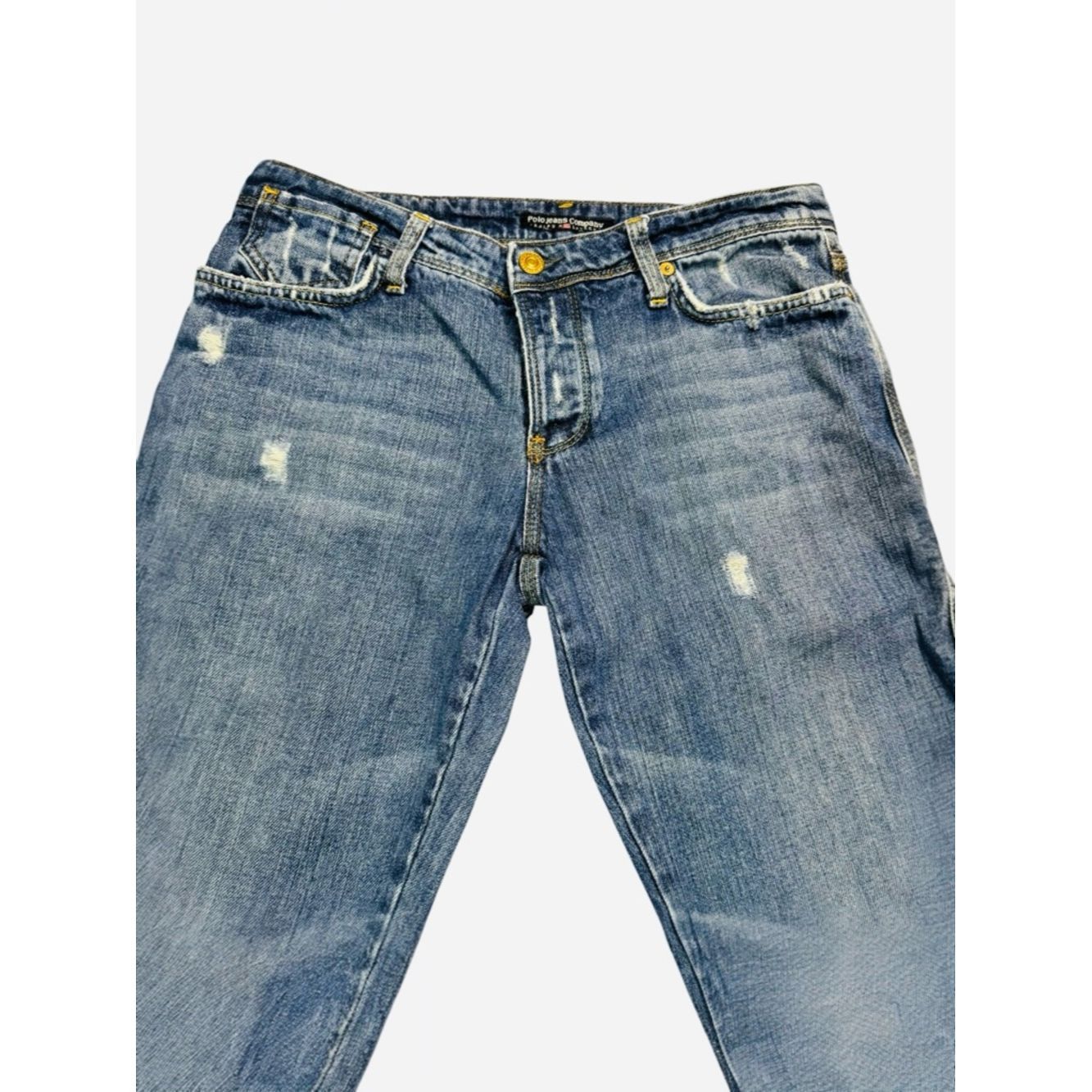 Polo Ralph Lauren Vintage Polo Ralph Lauren Melanie Distressed Bootcut Jeans Size 29" - 5 Thumbnail