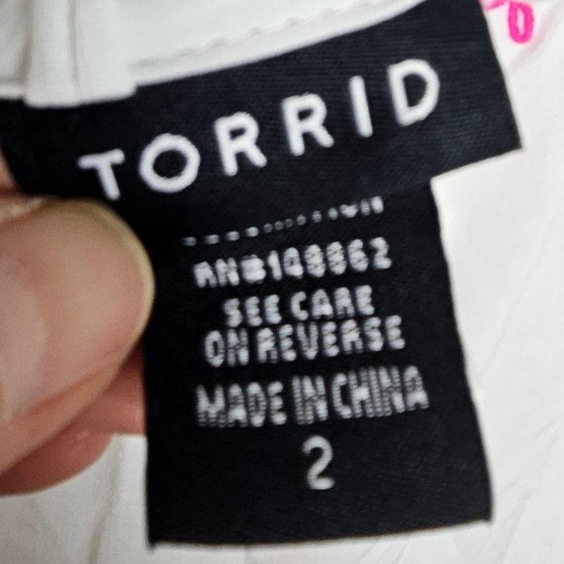 Torrid Torrid Womens Gauze Embroidered Lace Back Cami Tank 2X Boho Size XXL / US 16-18 / IT 52-54 - 6 Thumbnail