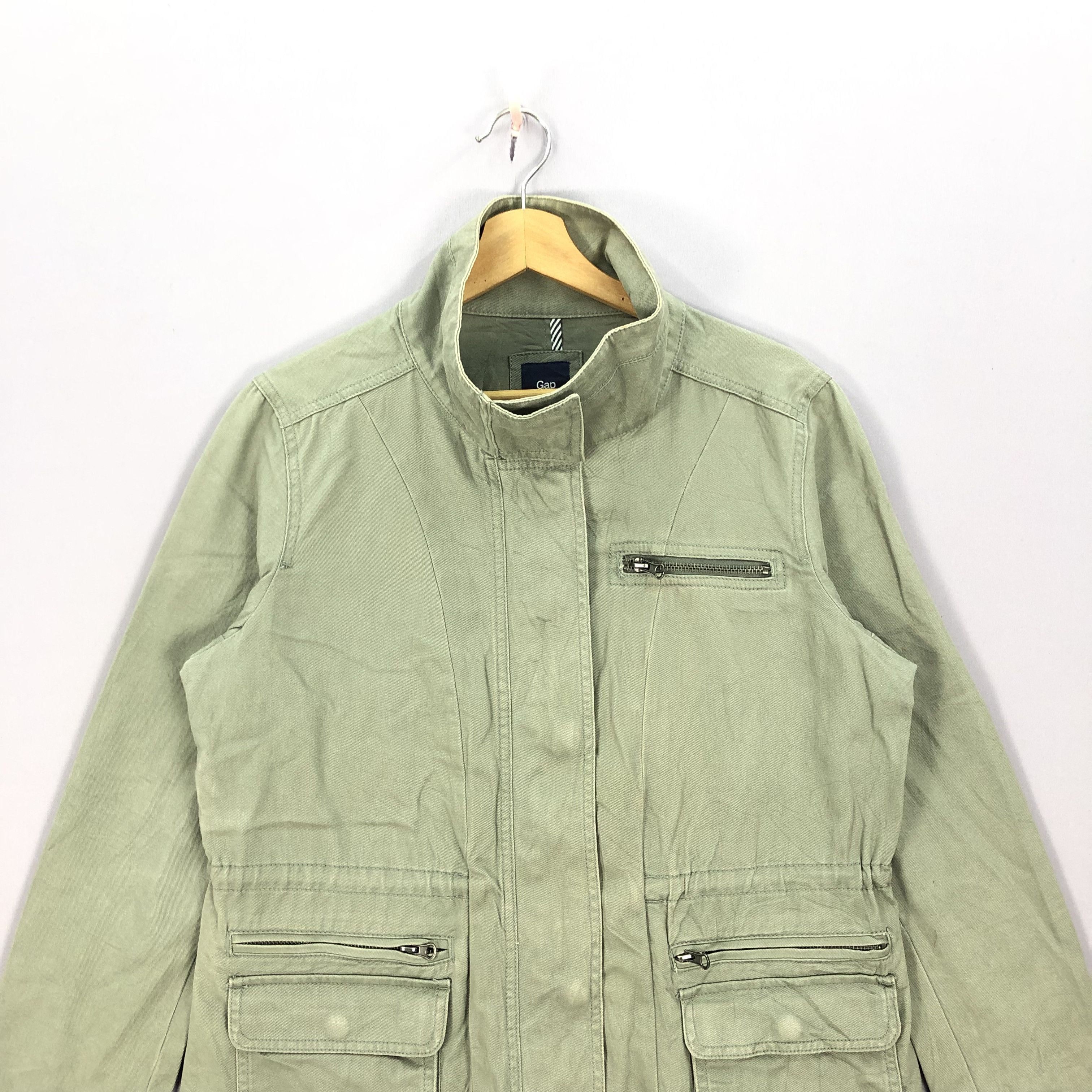 Japanese Brand × Vintage Vintage Military Olive Green Zipper Jacket Size US M / EU 48-50 / 2 - 2 Thumbnail