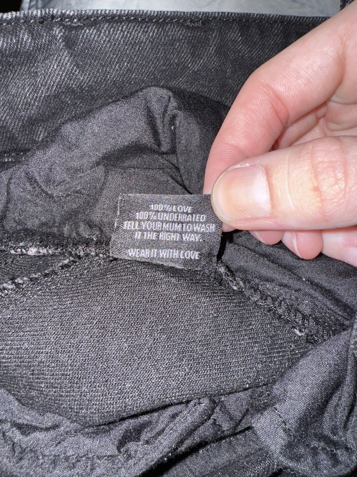 No Faith Studios No Faith Studios Heavy Wave Denim Black Size US 33 - 6 Thumbnail