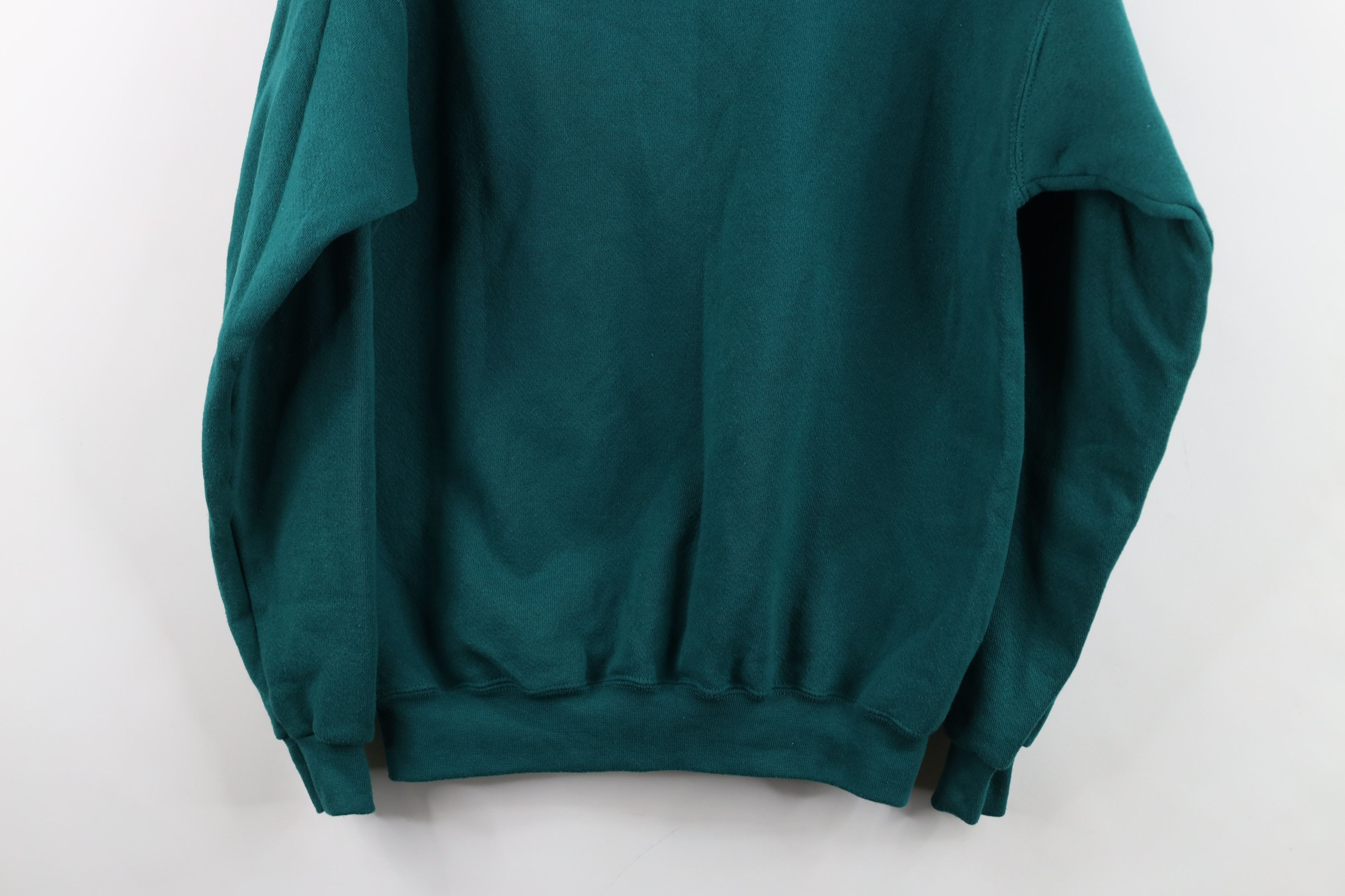Vintage Vintage 90s Streetwear Blank Heavyweight Sweatshirt Green Size US M / EU 48-50 / 2 - 9 Thumbnail