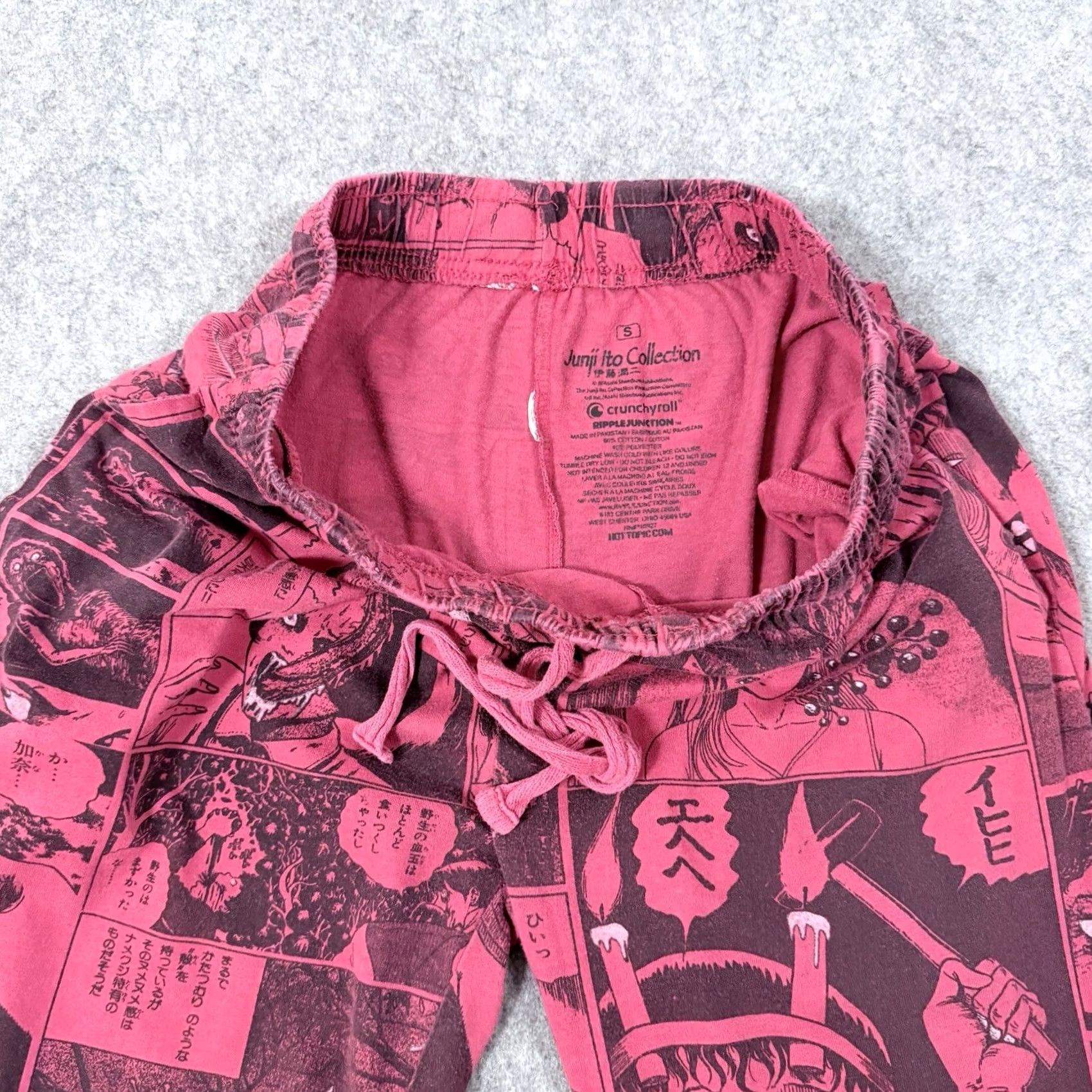 Vintage Junji Ito Collection Pajama Pants Unisex Adult Sz Small Red Anime Cartoon Size US 29 - 5 Thumbnail