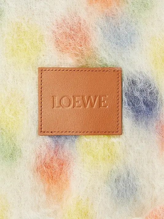 Loewe o1in1g0426 Size:130 X 185 cm / Dot Mohair-Wool Throw Blanket Size ONE SIZE - 3 Thumbnail