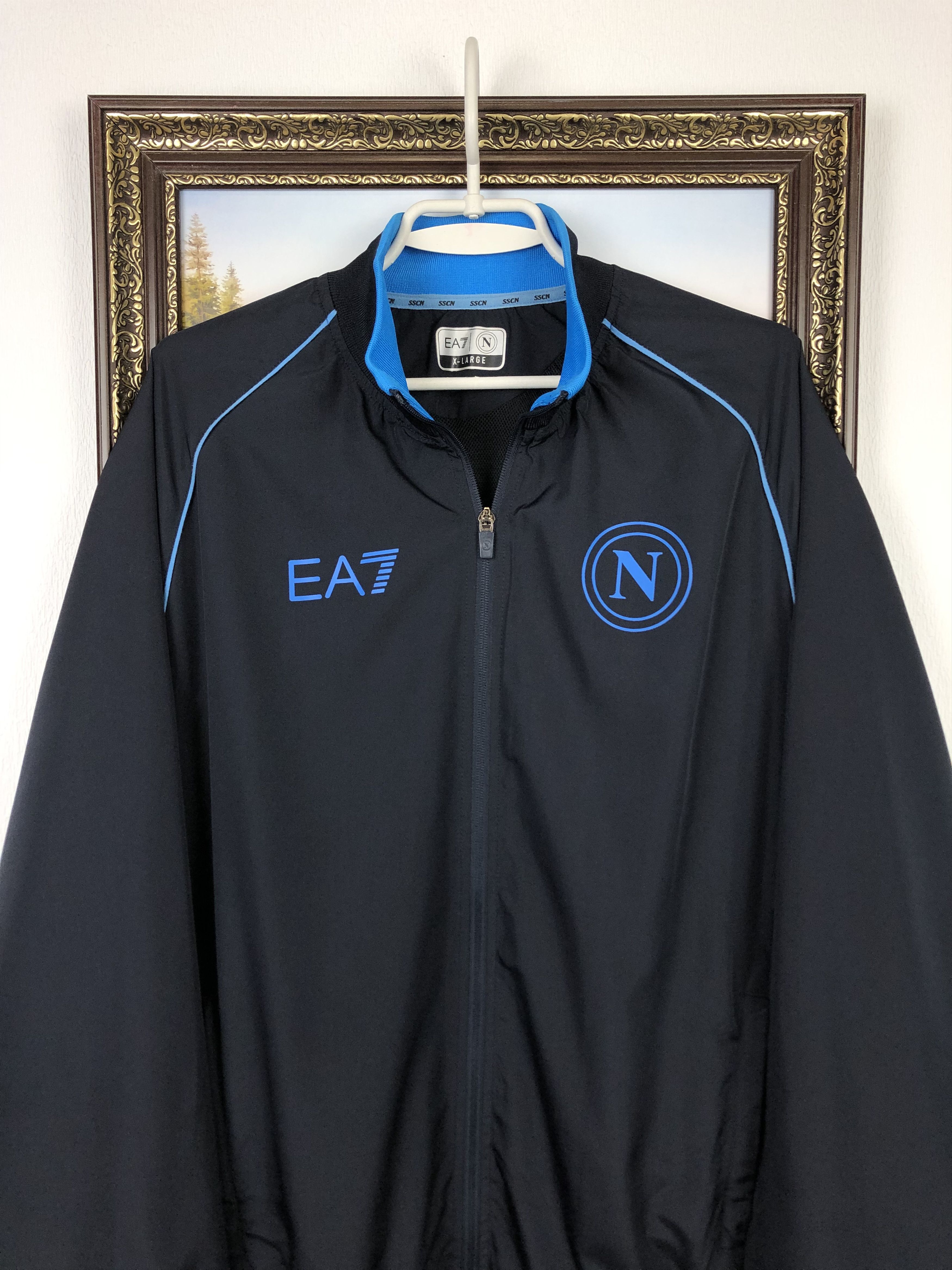 Other EA7 Napoli Football Set Soccer Suit Track Jacket Pants Mens Size US XL / EU 56 / 4 - 3 Thumbnail