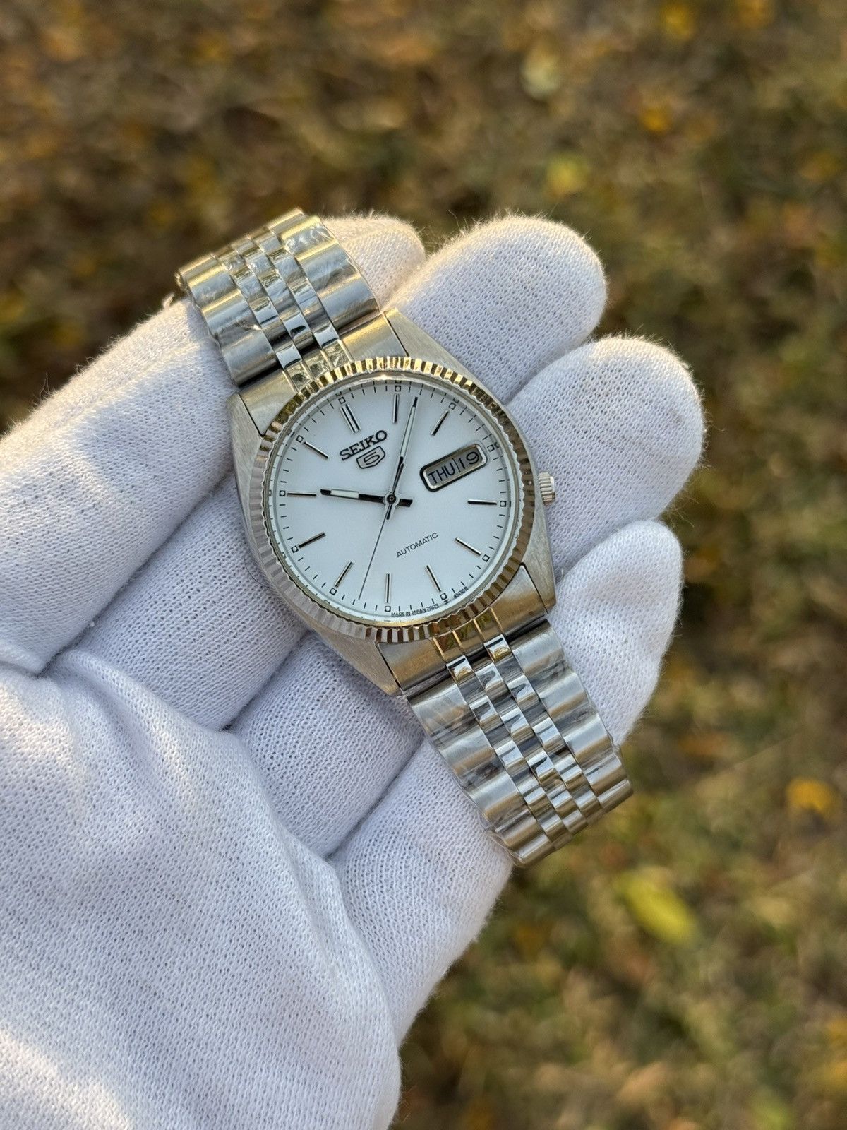Seiko seiko 5 Crisp White SNXJ automatic 7009-3110 Japan Made Size 36 - 2 Thumbnail