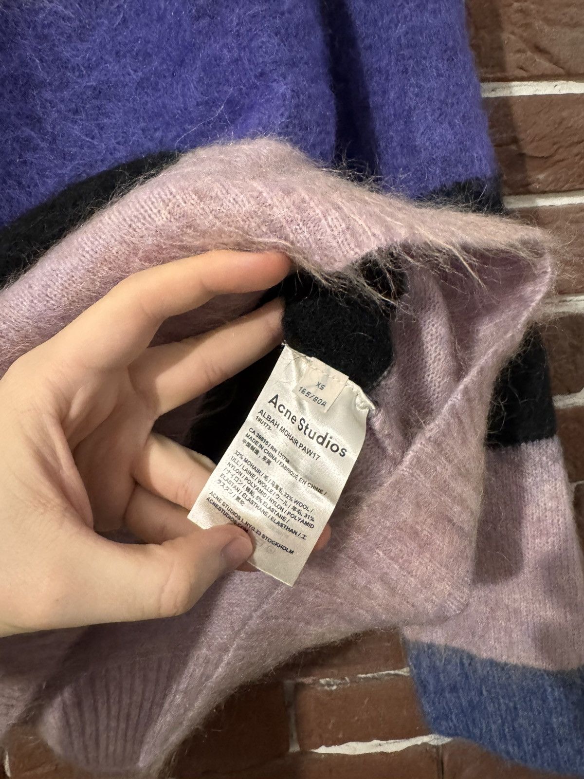 Acne Studios × Designer Acne Studios Designer Fuzzy Wool Knit Sweater Striped Size US M / EU 48-50 / 2 - 10 Thumbnail