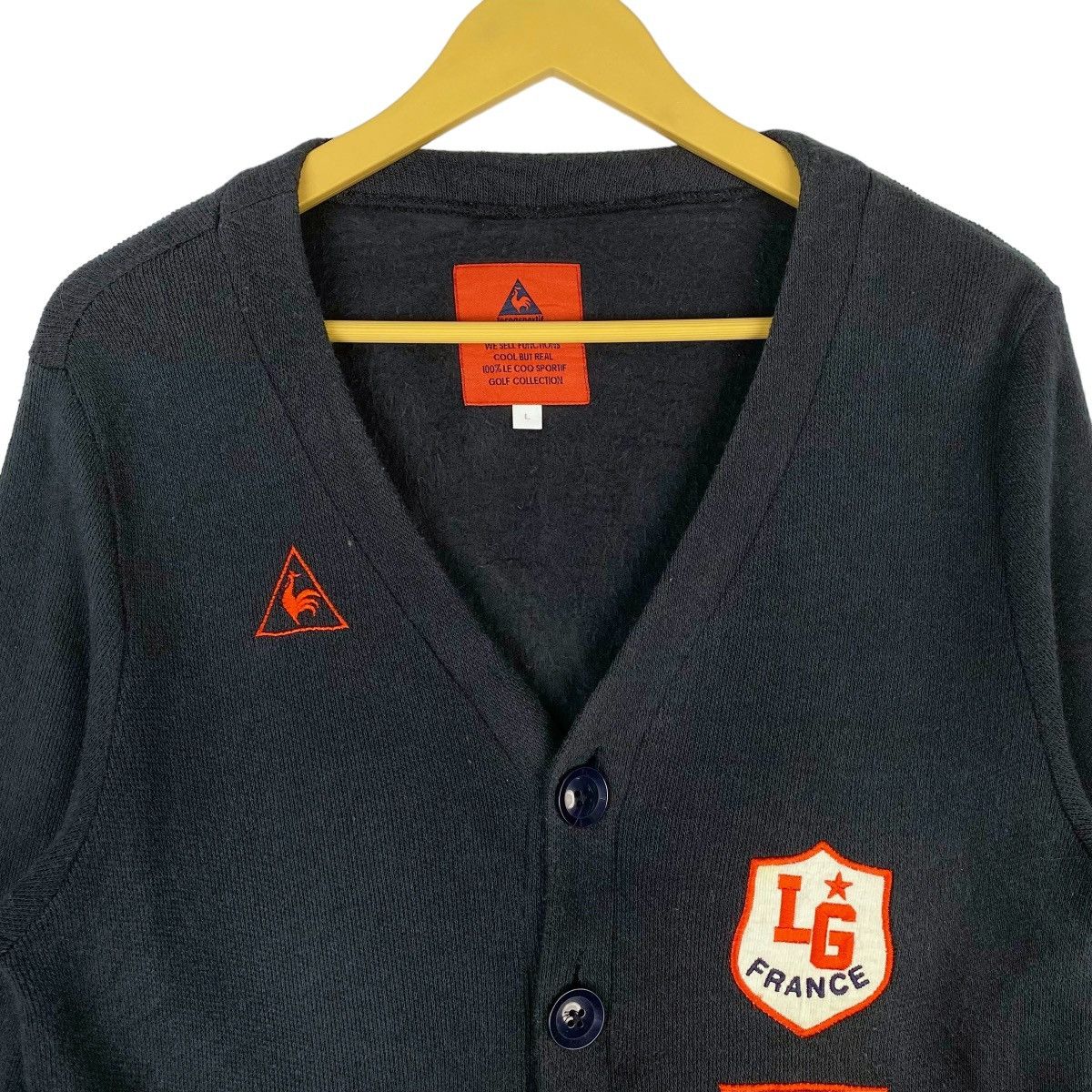 Le Coq Sportif Le Coq Sportif Cardigan Sweatshirt V Neck Pullover Jumper Size L / US 10 / IT 46 - 4 Thumbnail