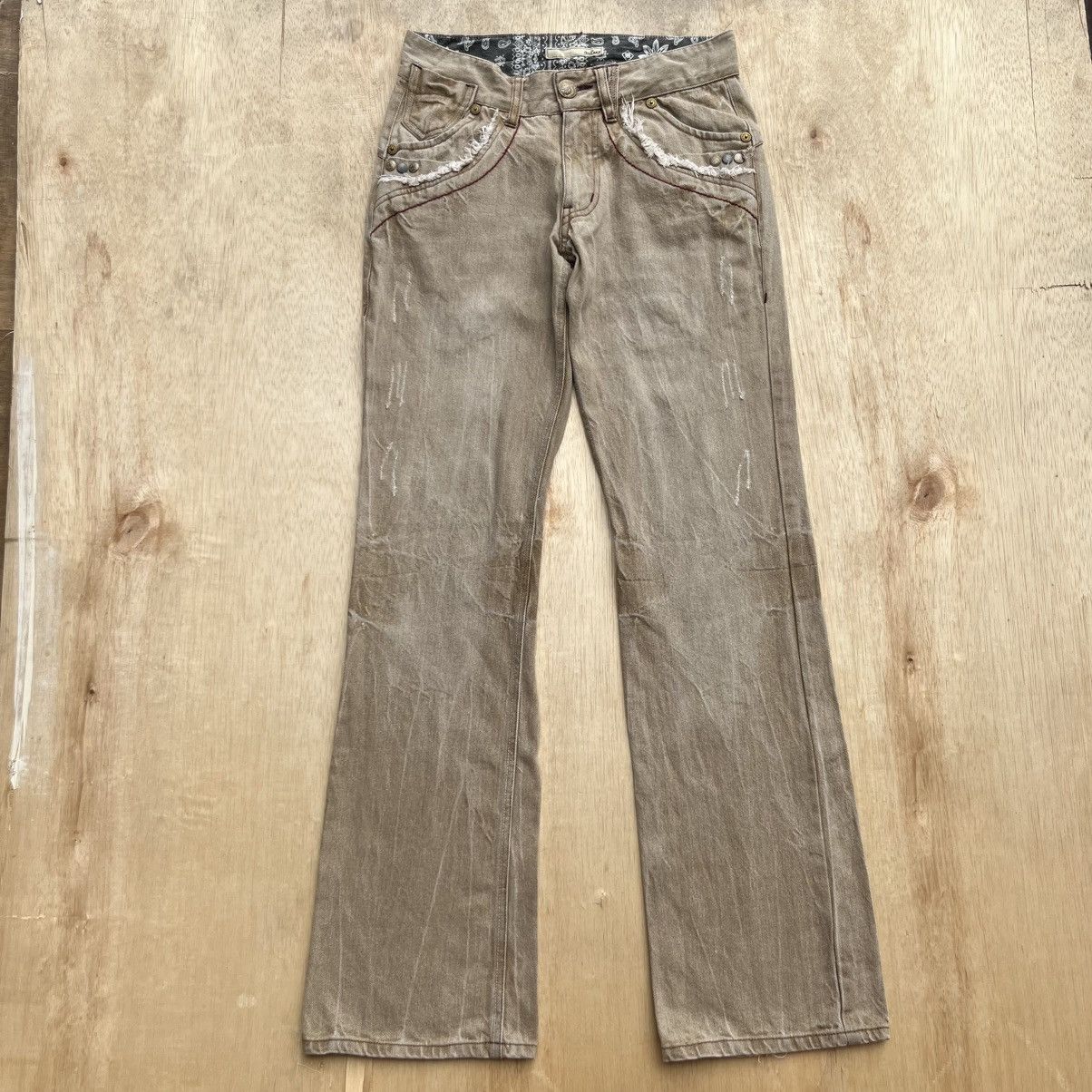 Tornado Mart OIL CAKE JAPANESE BRAND FADED FLARE BOOT CUT DENIM Size US 31 - 1 Thumbnail