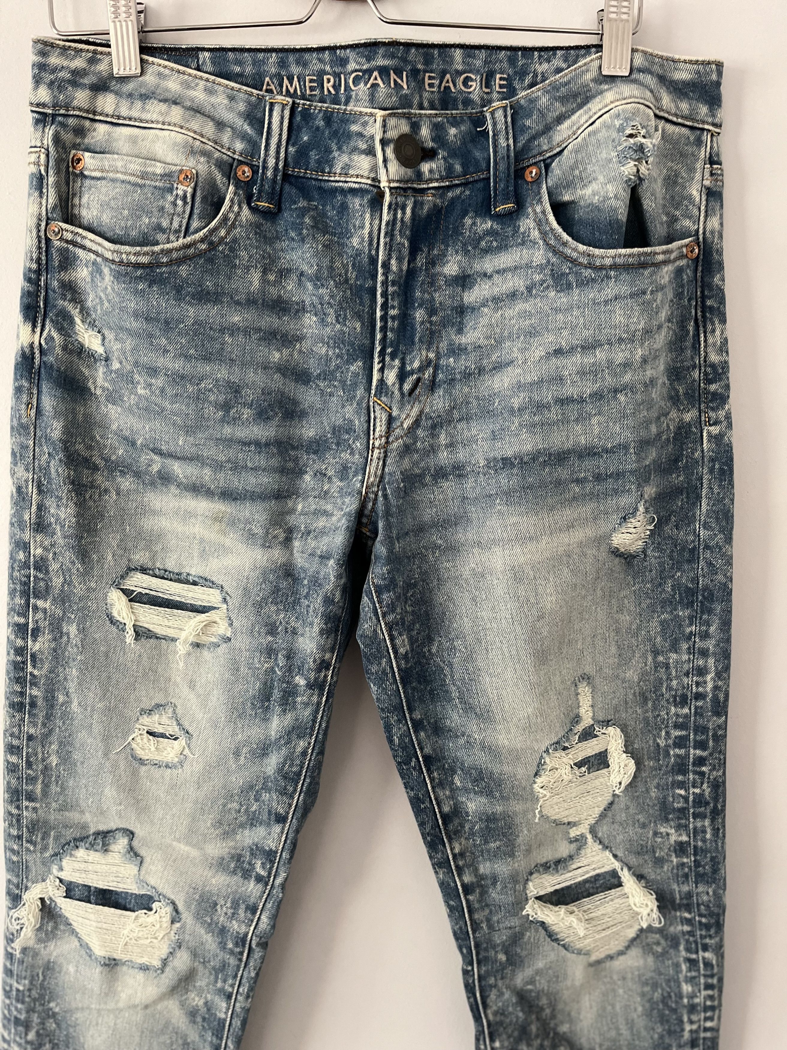 American Eagle Outfitters Ripped Denim Jeans Size US 32 / EU 48 - 2 Thumbnail