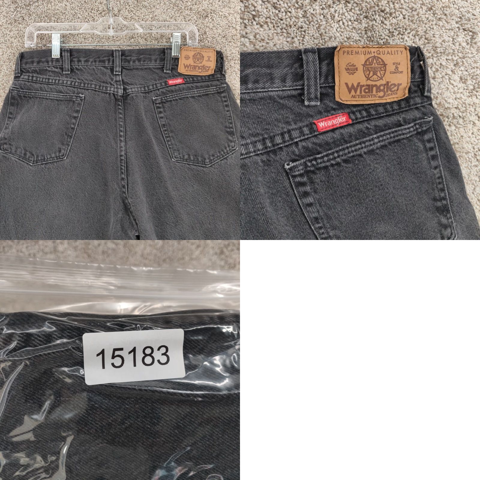 Wrangler VINTAGE Wrangler Jeans Mens 36x30 Black Denim USA Cowboy Cut 5-Pocket Regular Slimming Size US 36 / EU 52 - 9 Thumbnail