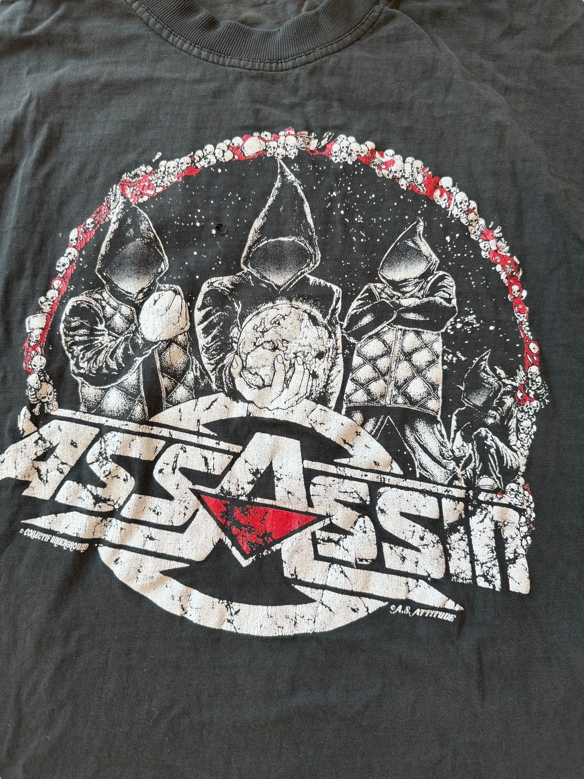 Rap Tees *RARE* 90s VINTAGE DISTRESSED THRASHED ASSASSIN FRENCH RAP Size US L / EU 52-54 / 3 - 6 Thumbnail