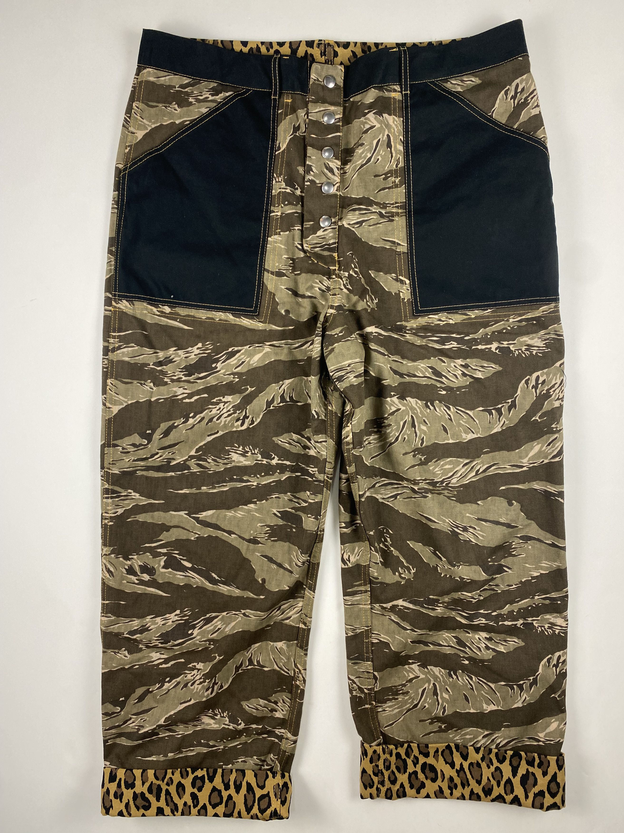 Image of Marni Reversible Tiger Camo / Leopard Trousers in Tiger Camo/Leopard, Men's (Size 38)