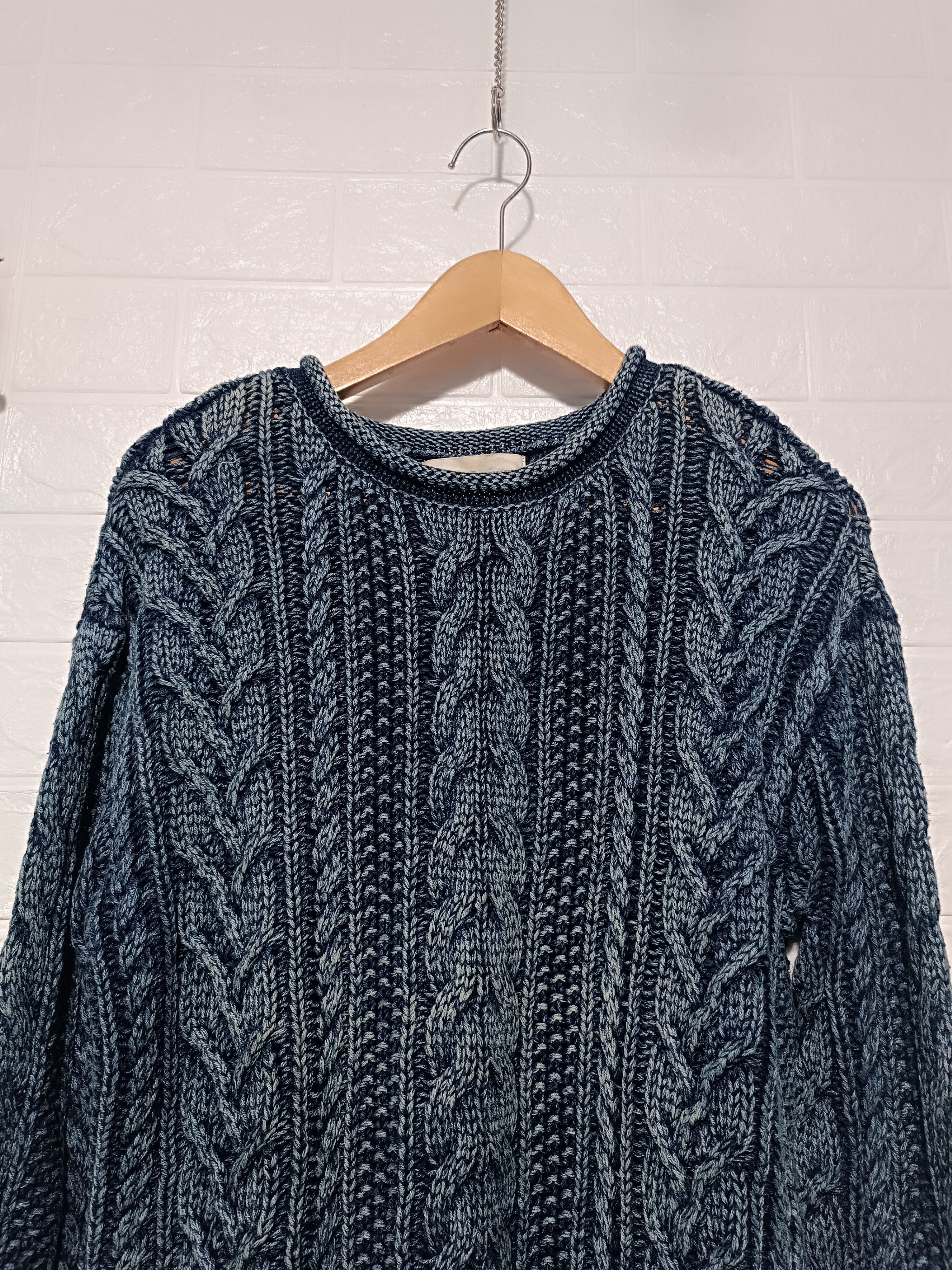 Denim & Supply Ralph Lauren Sweater Knit Indigo Dyed Wash Elbow Patch Denim Size US M / EU 48-50 / 2 - 3 Thumbnail