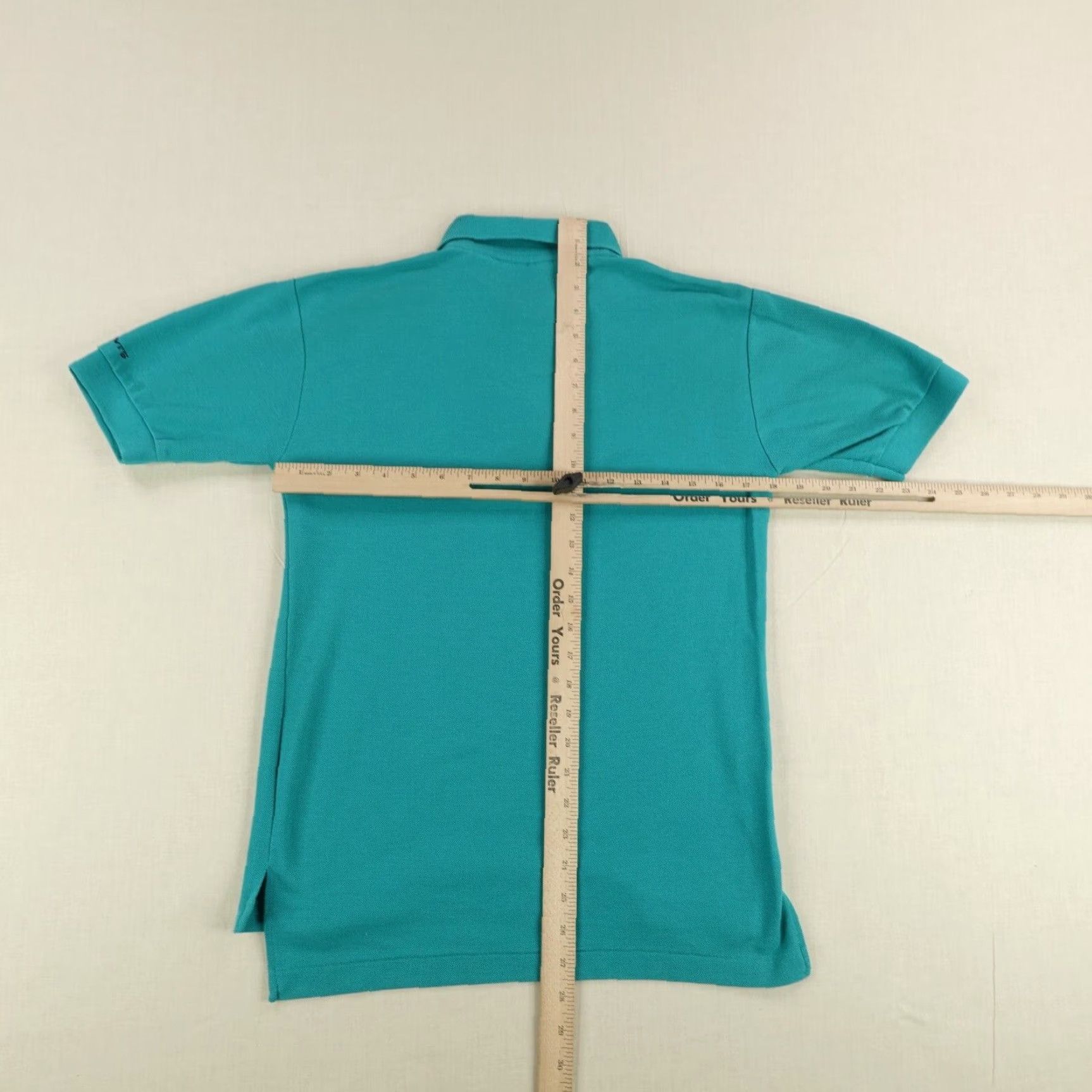 Levi's VINTAGE Levis Polo Shirt Small Mens Blue Teal Short Sleeve Logo Rugby 90s 1991 Size US S / EU 44-46 / 1 - 6 Thumbnail