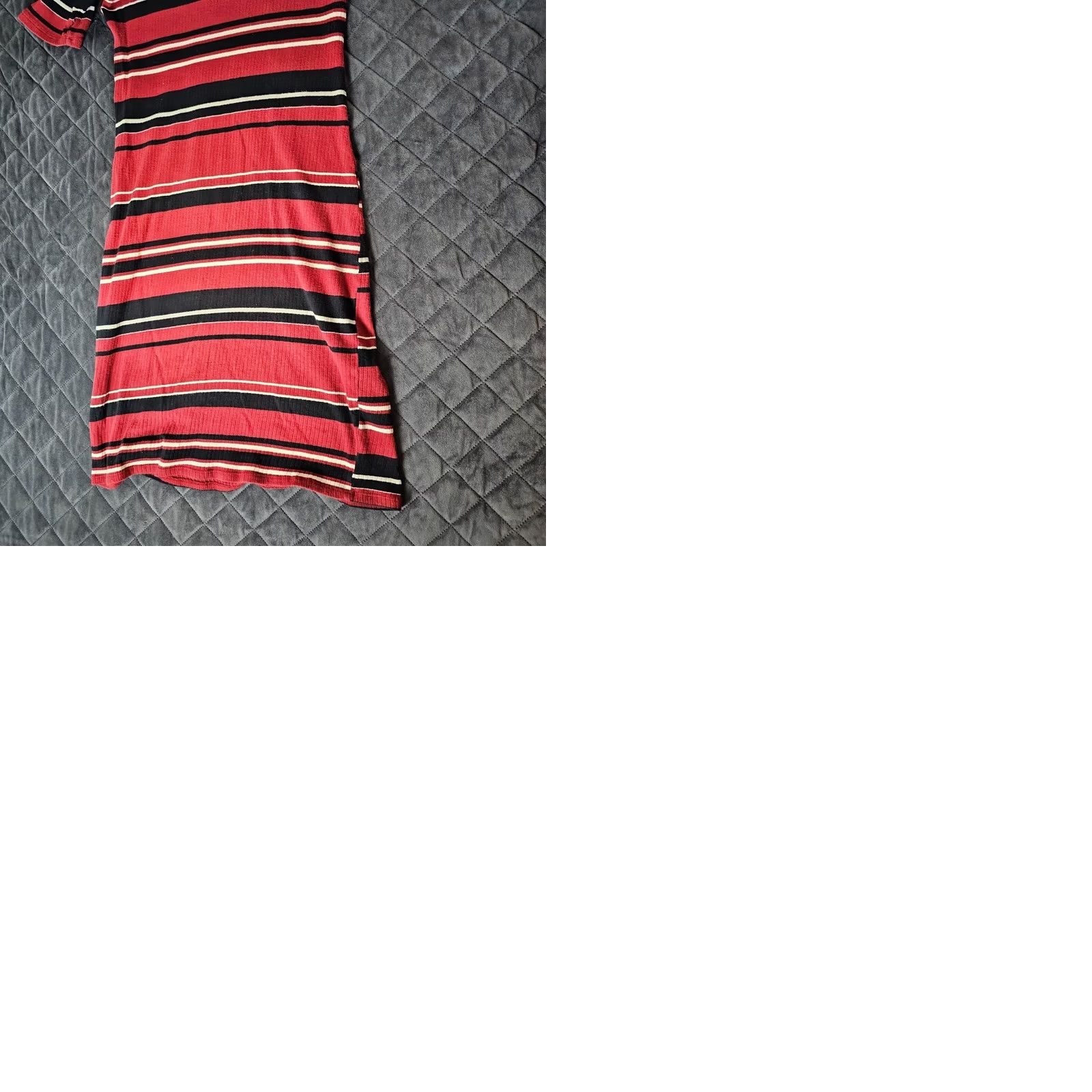 H&M Divided by H&M Dress Women Red Striped 3/4 Sleeve Round Neck Holiday Size 14 Size XL / US 12-14 / IT 48-50 - 9 Thumbnail