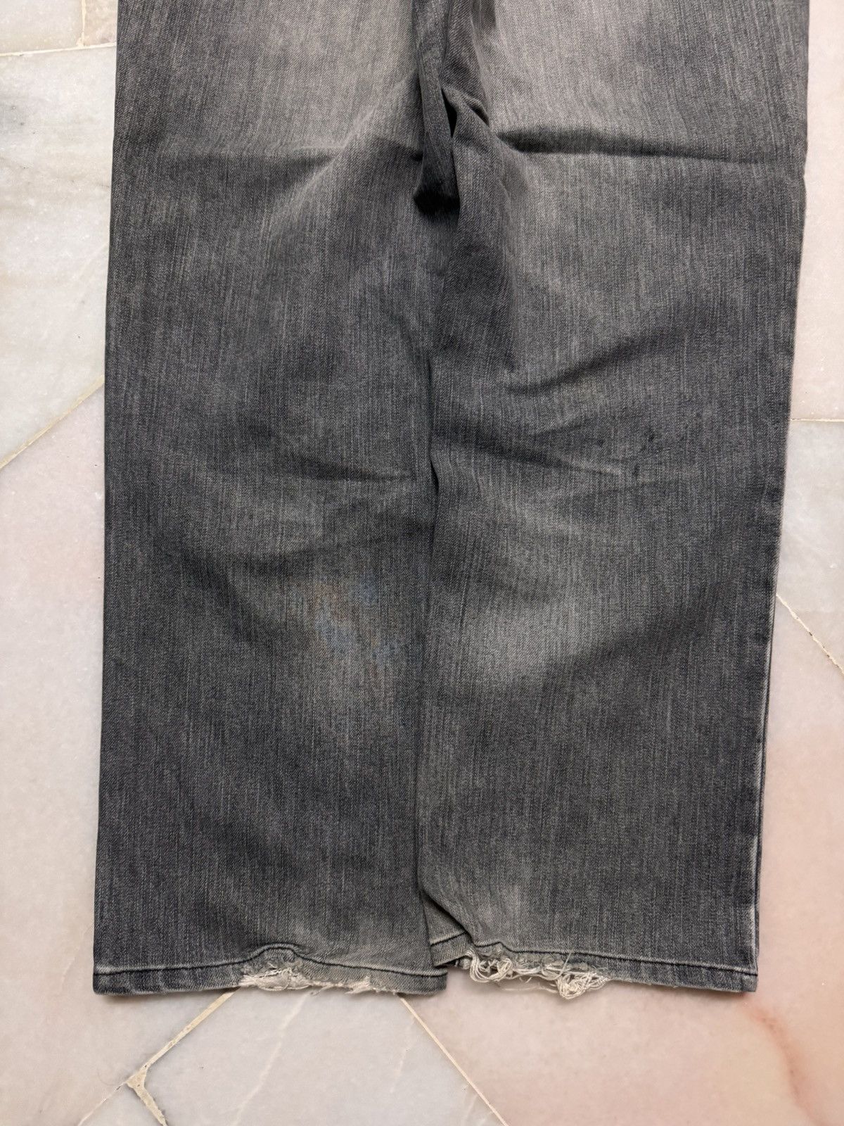 Edwin VINTAGE 2000s EDWIN CRAZY FADE DISTRESSED BAGGY Size US 32 / EU 48 - 11 Thumbnail