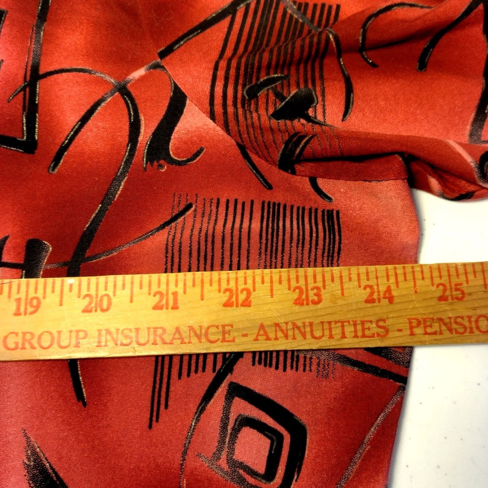 4SDESIGNS MKM Designs Shirt Plus Size 2XL Tunic Red Flutter Sleeve Abstract Gold Flaws Vintage Women Mens? Size XXL / US 16-18 / IT 52-54 - 4 Thumbnail