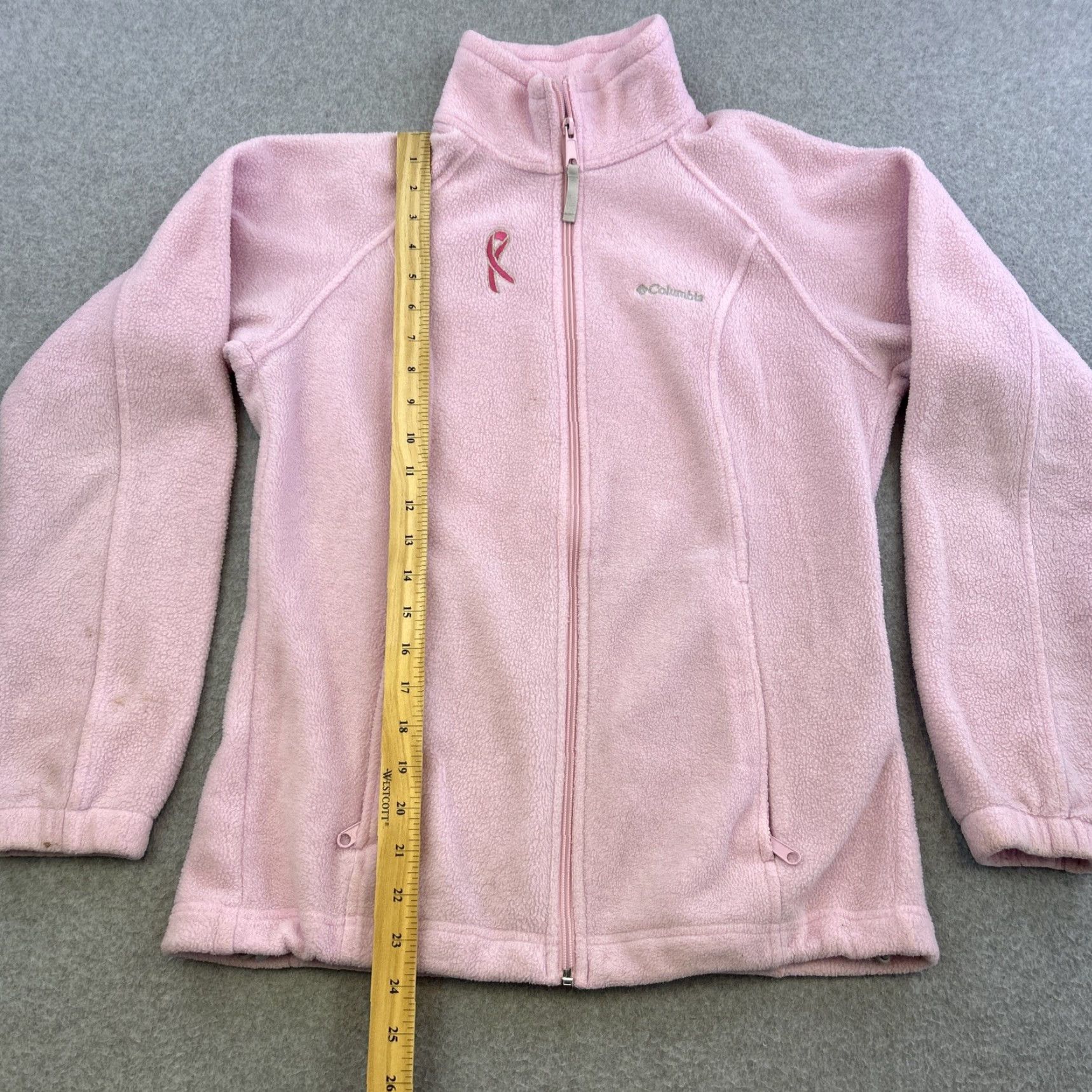 Pinko Columbia Jacket Womens Small Pink Full Zip Long Sleeve Breast Cancer Awareness Jacket Size S / US 4 / IT 40 - 3 Thumbnail