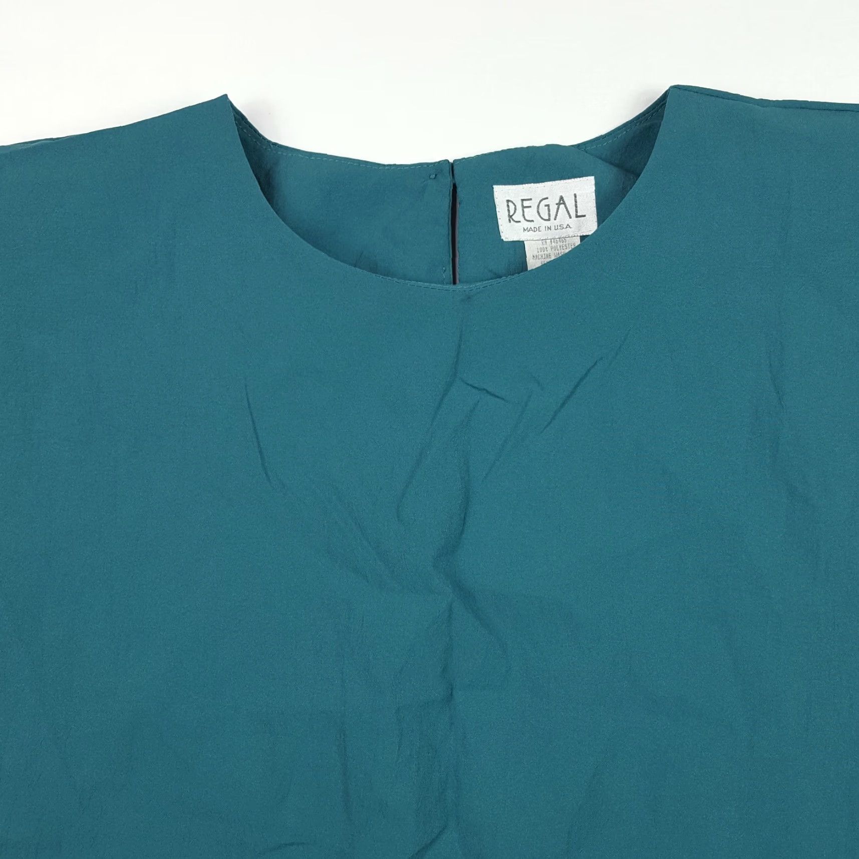 Altea VTG Regal Womens Petite Large Teal Shortsleeve Tennis Golf Blouse Shirt Vintage? No. Size S / US 4 / IT 40 - 2 Thumbnail