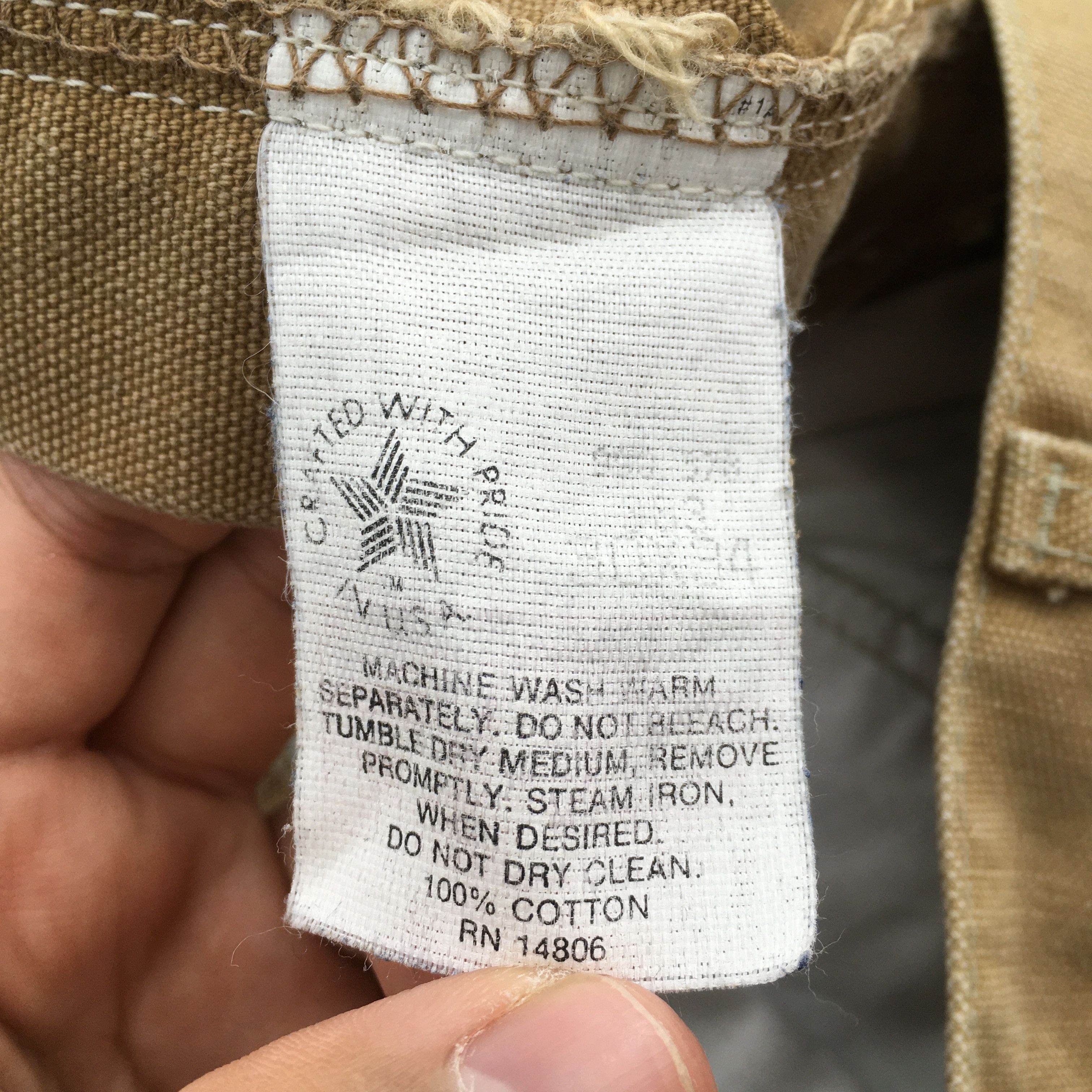 Carhartt Size 28x23Vintage 1980s Carhartt Carpenter Beige Jeans S429 Size US 28 / EU 44 - 12 Thumbnail