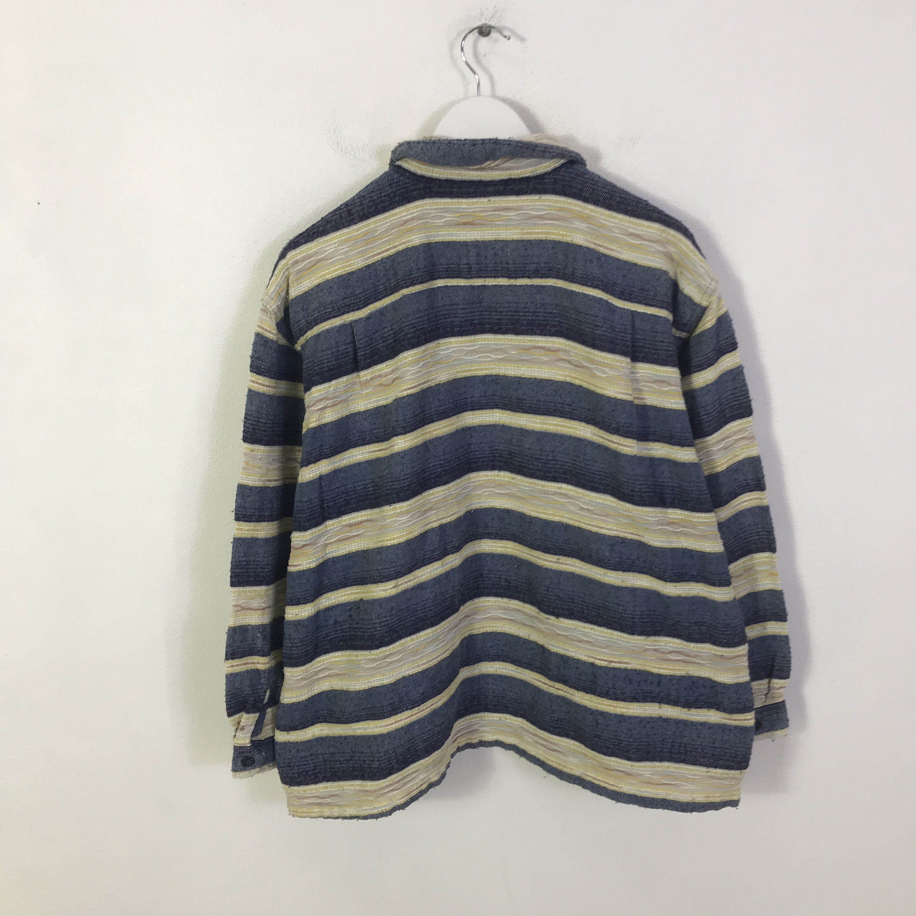 Sugar Cane Sugar Cane Stiped Button Japan jacket K100B14 Size US L / EU 52-54 / 3 - 3 Thumbnail